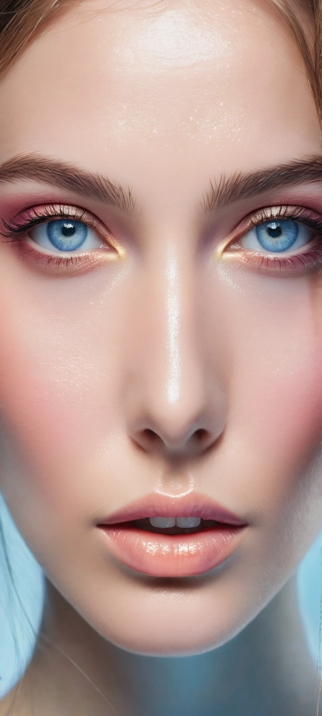 Beautiful portrait artwork of a serene landscape or cityscape on an iPhone/Android home screen.