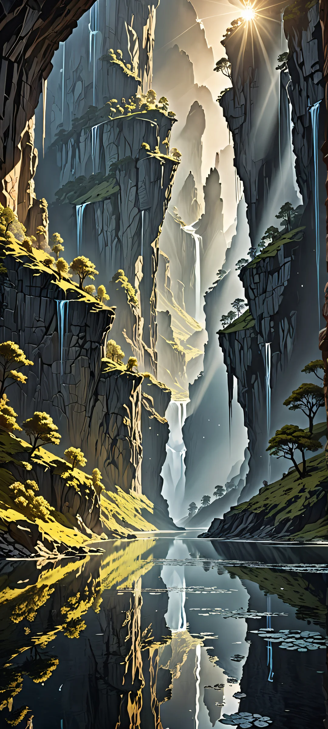 A breathtaking iPhone/Android wallpaper featuring radiant monochrome colors and award-winning digital art.