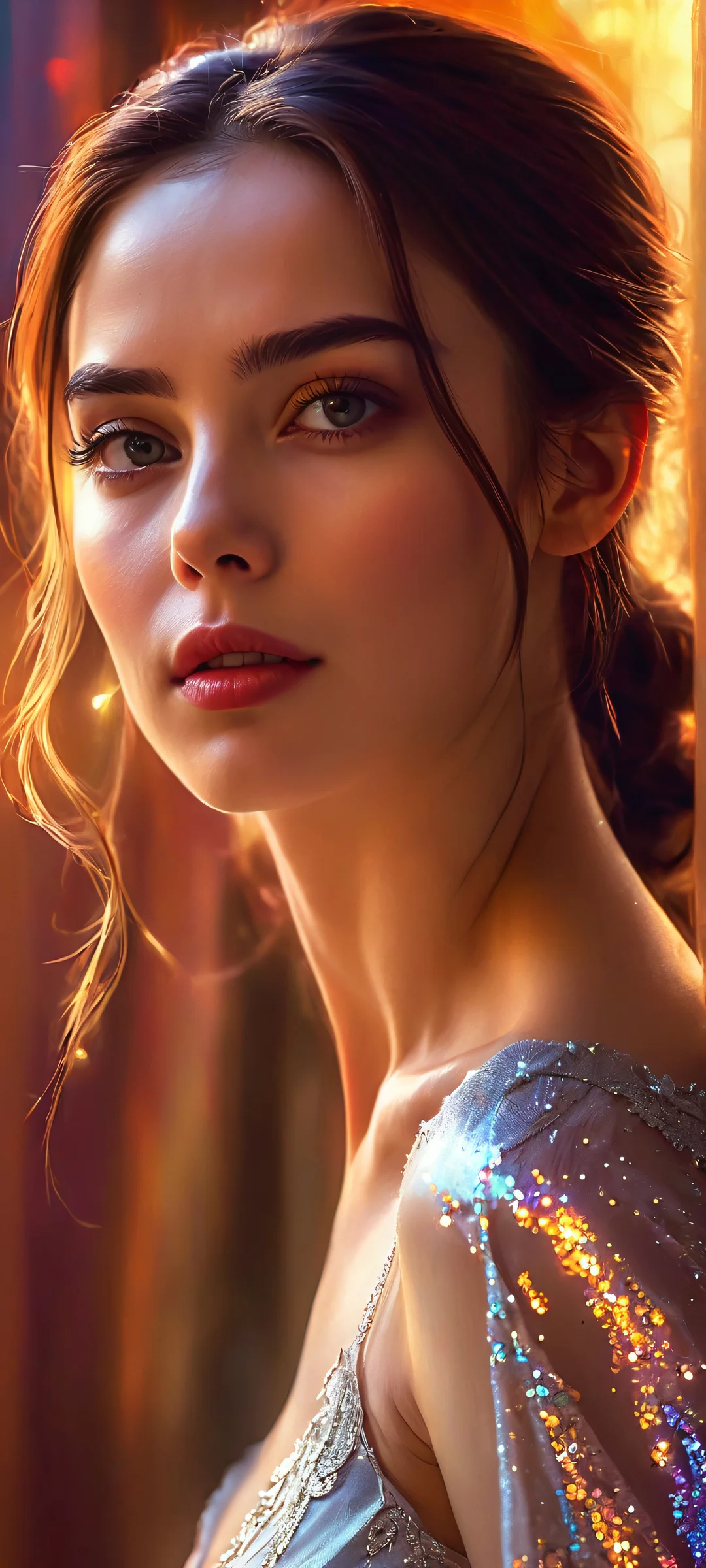 iPhone and Android mobile wallpaper featuring stunning fantasy artwork with realistic lighting, bright colors, and intricate details