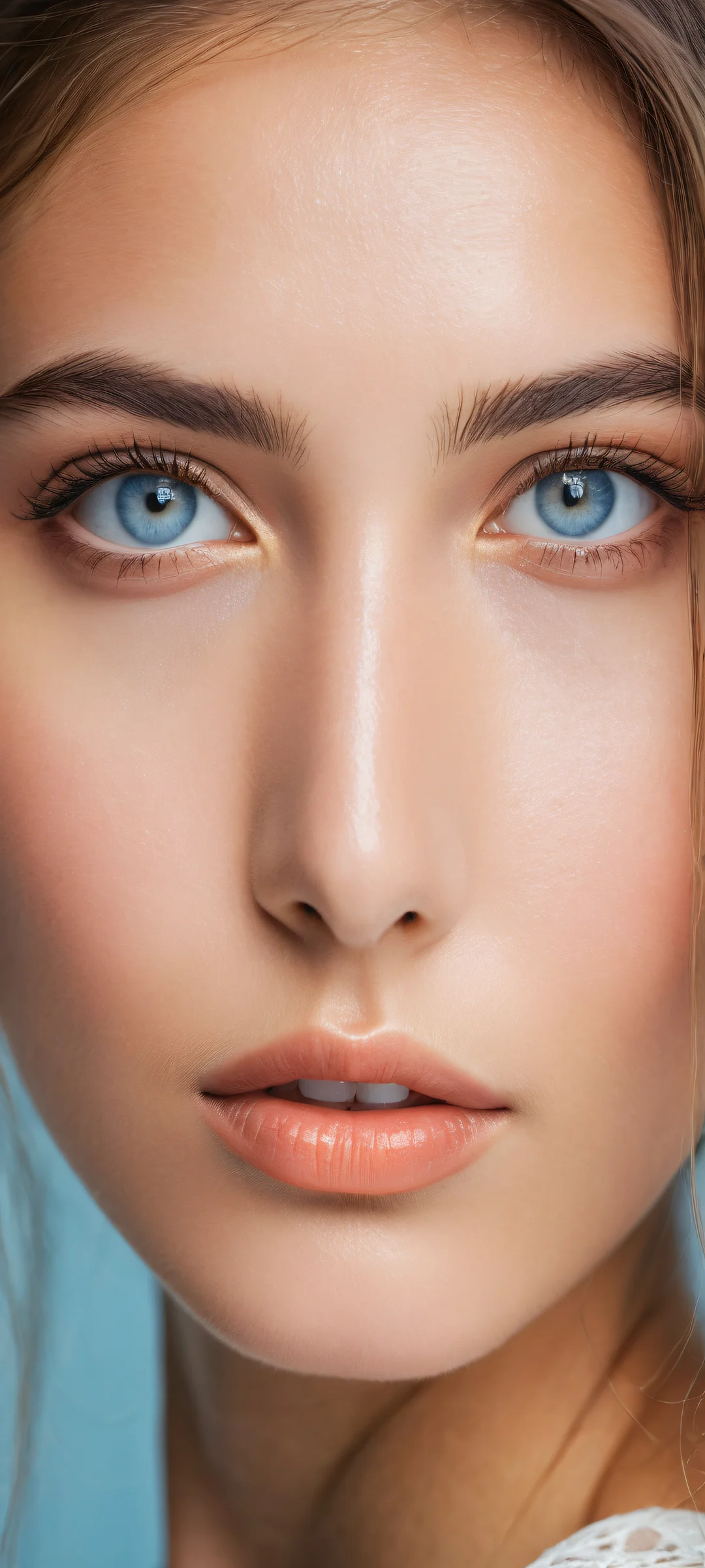 Enigmatic portrait of a woman on iPhone/Android, featuring intricate micro-details and ethereal lighting.