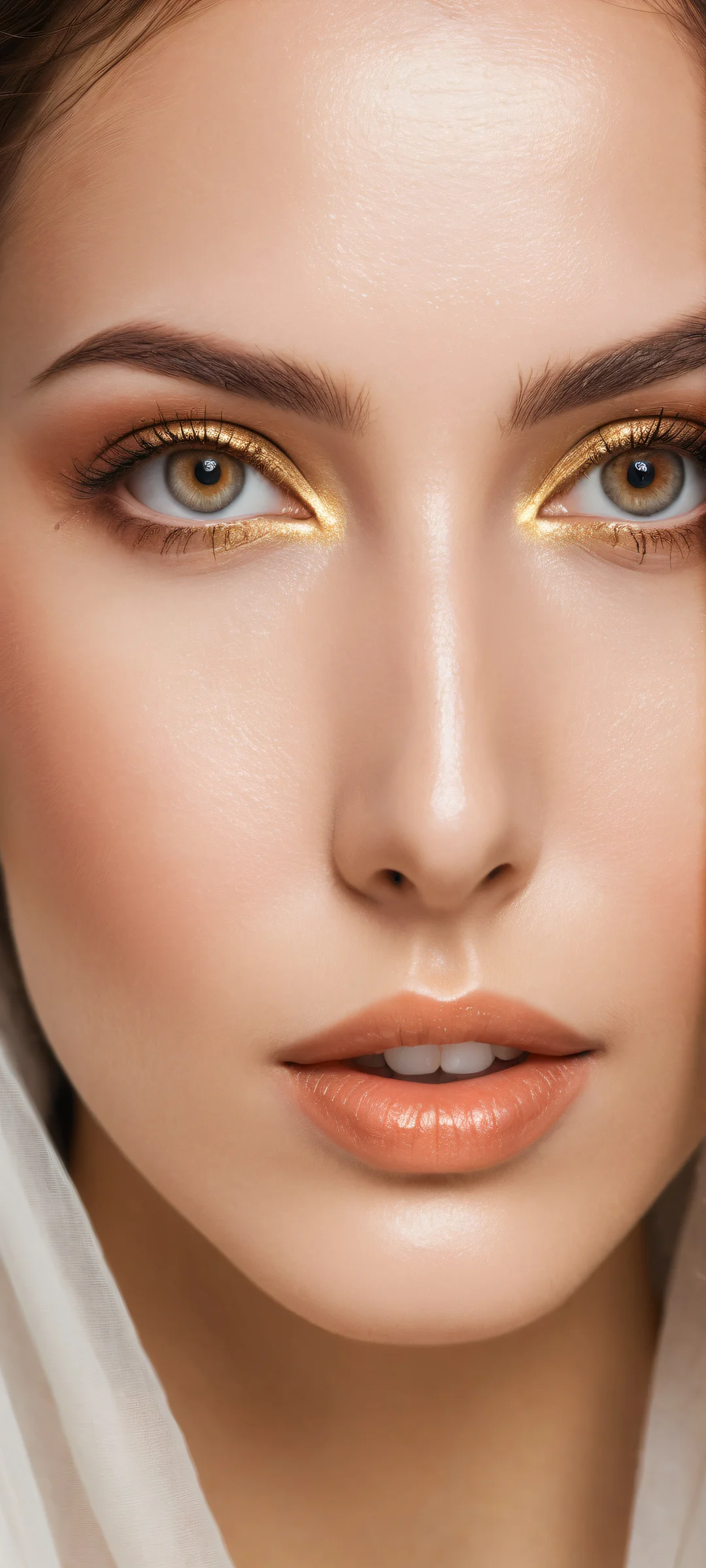 Ethereal Radiance QHD Smartphone Background Beautifully rendered portrait with intricate micro-details on iPhone/Android