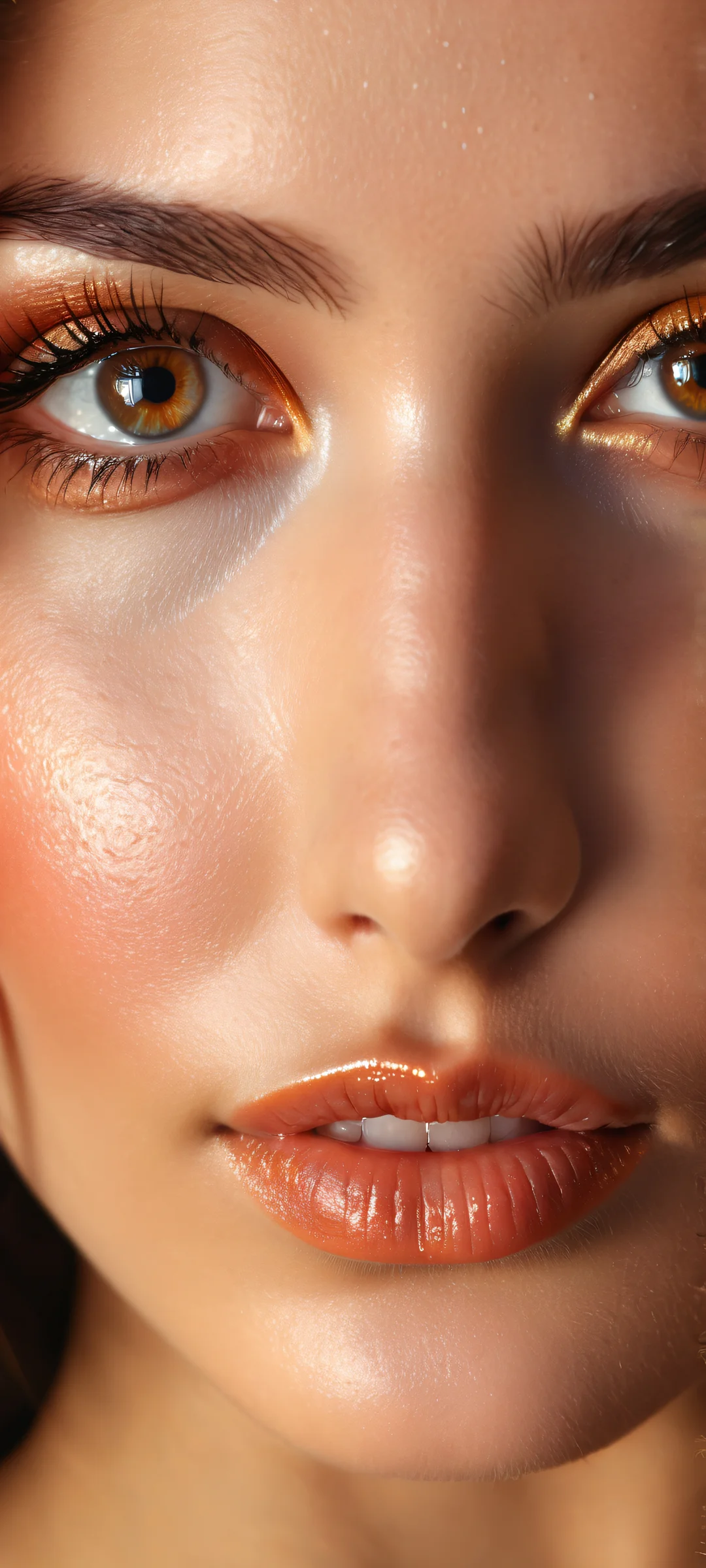 Beautiful portrait of a stunning young woman on iPhone/Android with award-winning digital art and textured 3D elements, perfectly optimized for home screens.