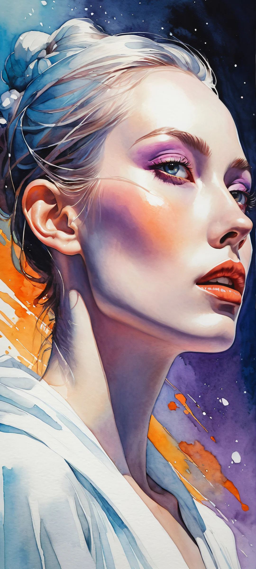 Ethereal Realm Lock Screen for iOS & アンドロイドiPhone/Androidのホーム画面に完全に最適化 Illustrations of fantastical creatures on a pure void background, perfectly optimized for iPhone/Android home screens.