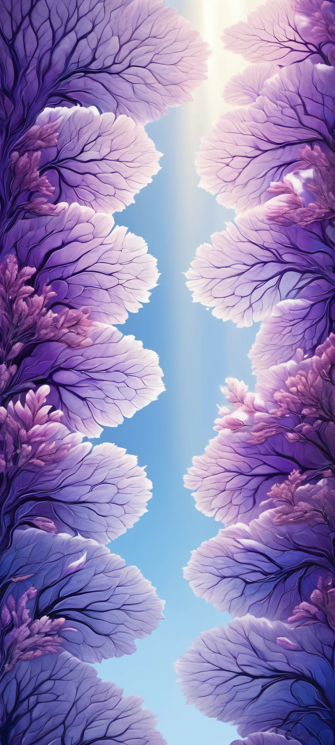 Abstract iPhone/Android wallpaper featuring intricate patterns and textures, with ethereal lighting and vibrant colors.