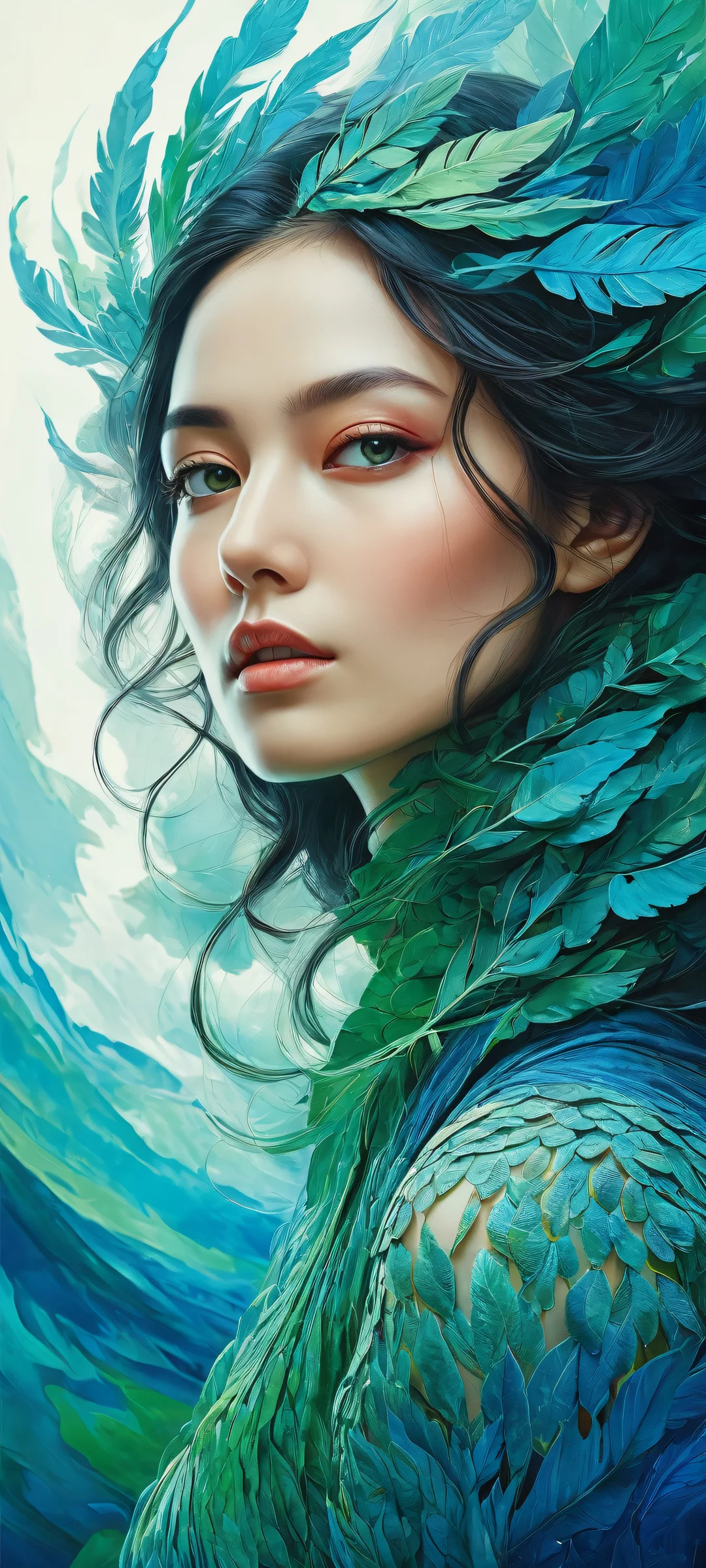 Abstract shapes with intricate details on iPhone/Android background