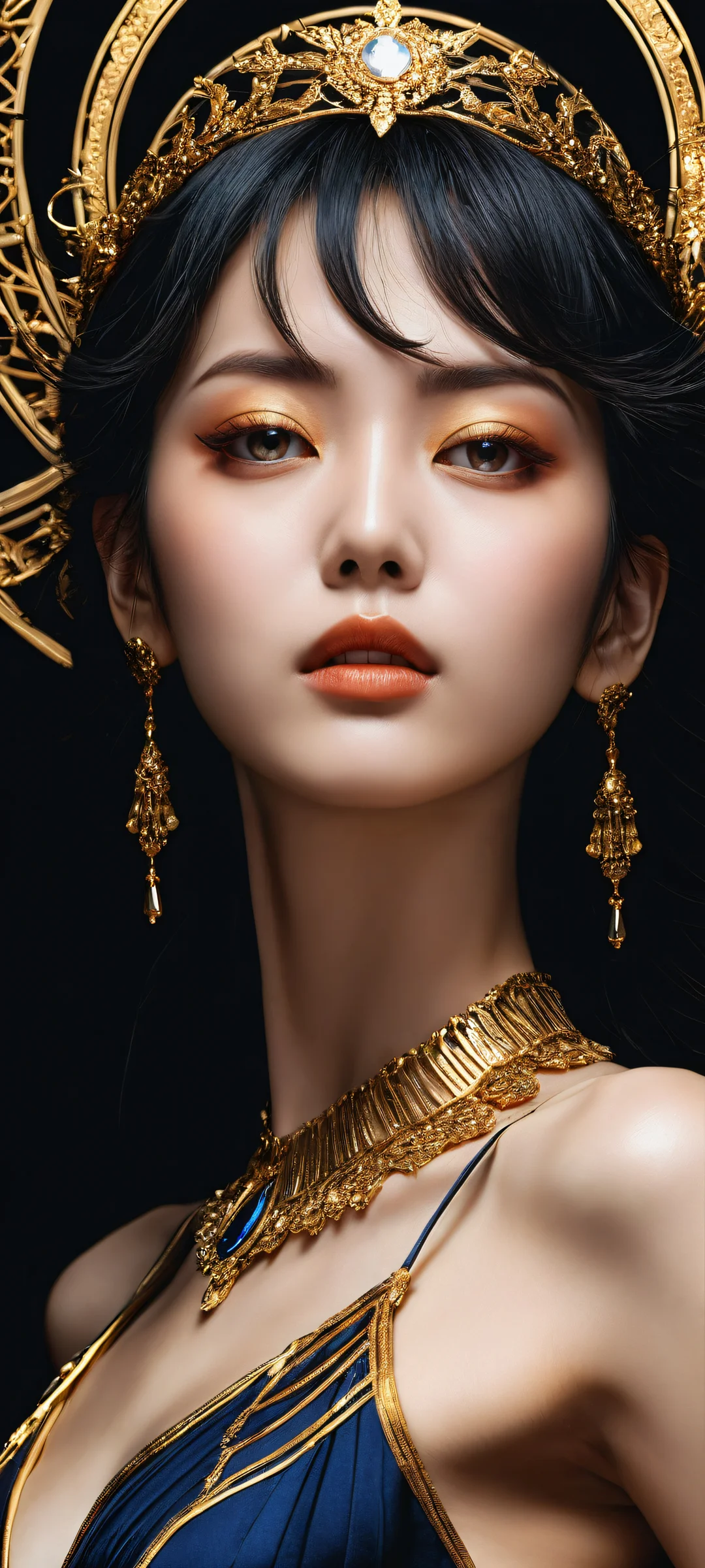 Anime girls in a stunning digital art landscape for iPhone and Android backgrounds.