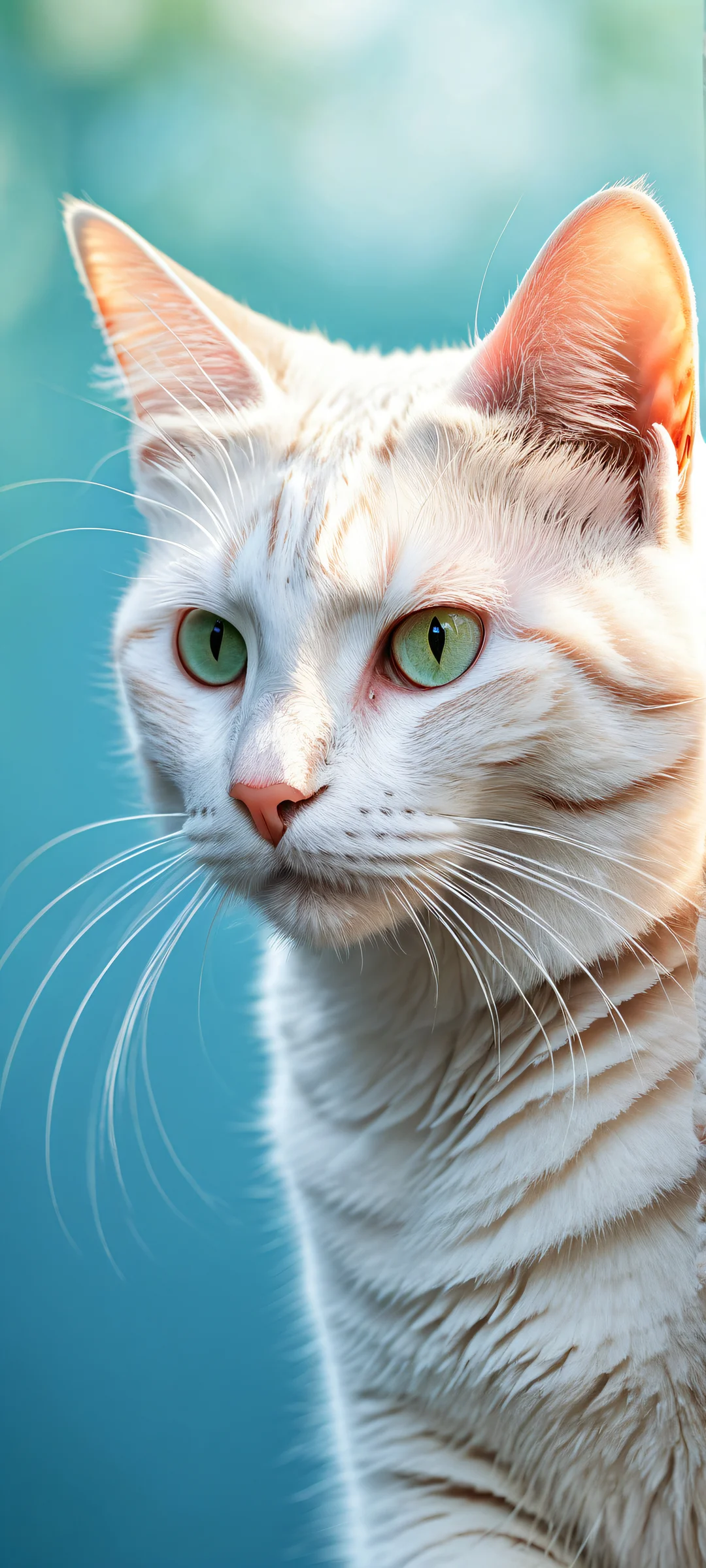 A breathtaking hybrid creature on a pristine pure void background, featuring penguin, tabby cat, and pufferfish micro-details. Perfectly optimized for iPhone and Android home screens.