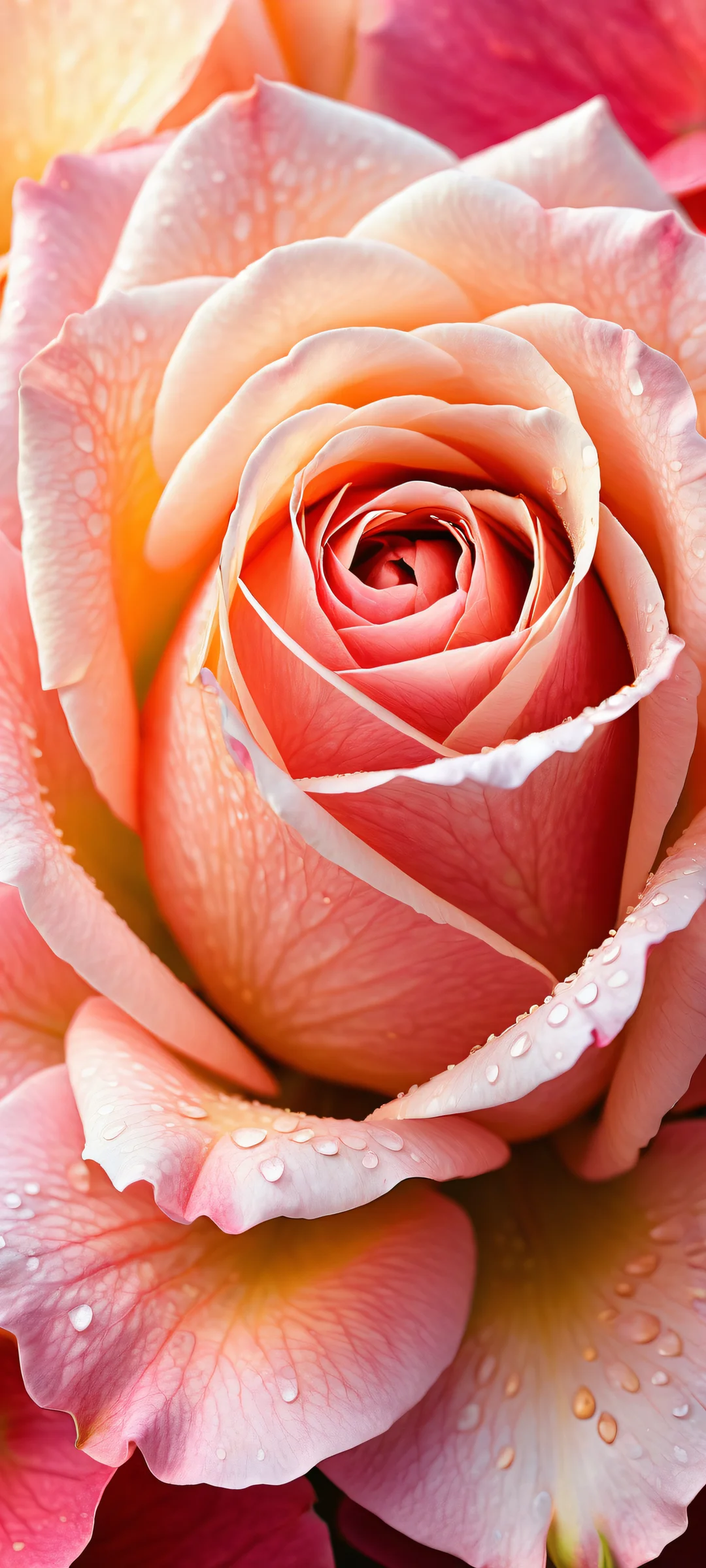 iPhone and Android users will be mesmerized by the stunning rose petal artwork featuring intricate textures, radiant light, and a sense of airiness. Perfectly optimized for iPhone, Samsung Galaxy, and Android home screens.