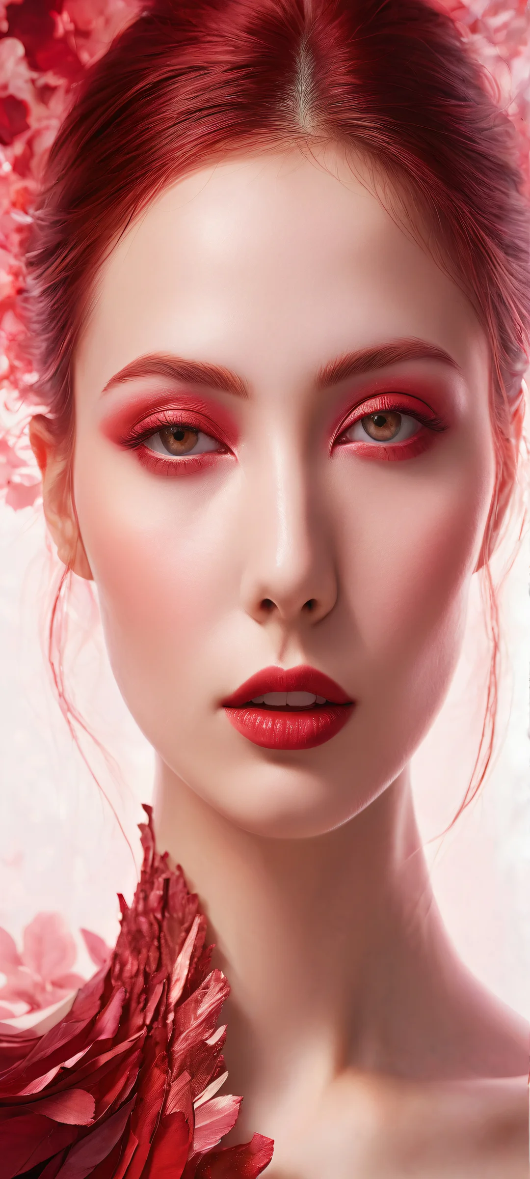 A broken image icon sits atop a vast, maroon-hued void on this stunning digital art wallpaper, perfectly optimized for iPhone and Android home screens.