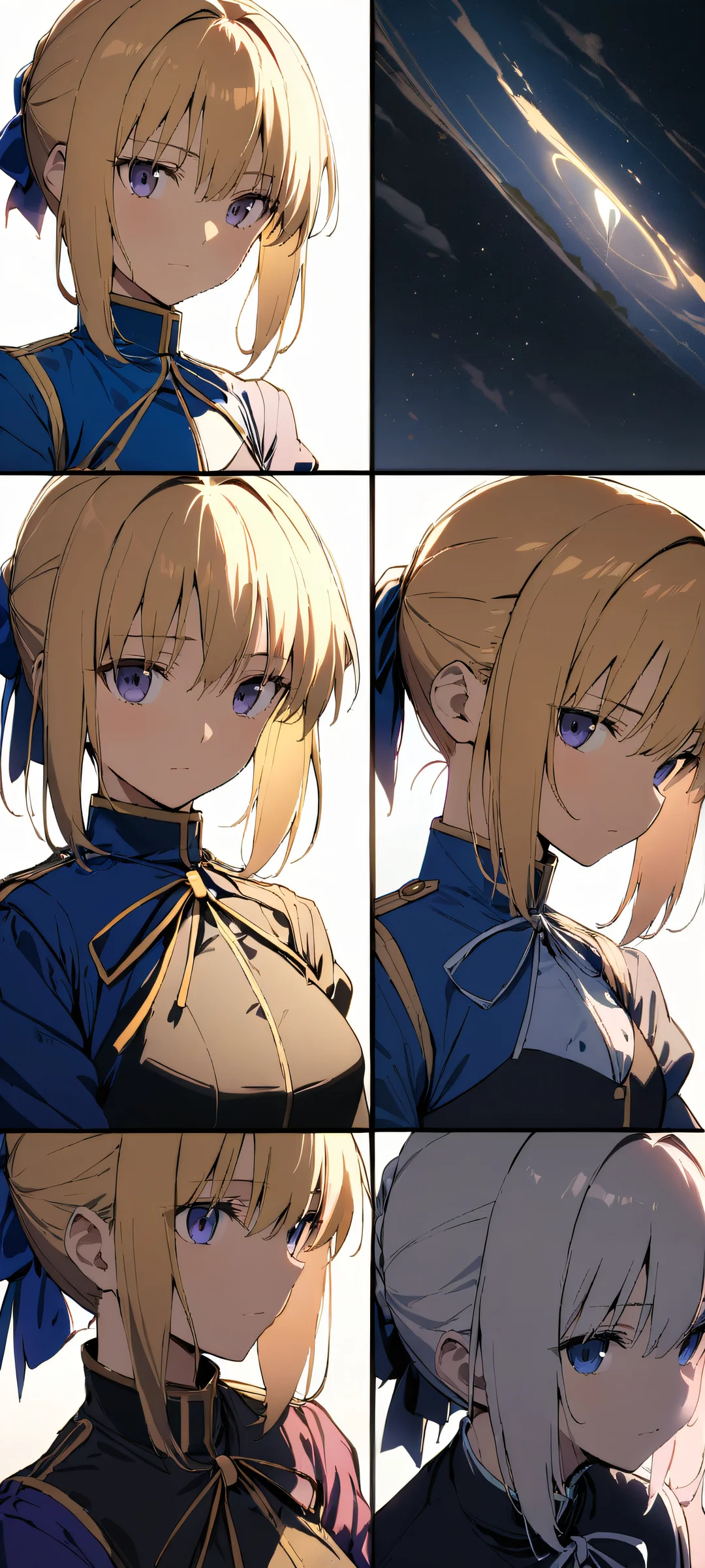 A stunning solo portrait of Saber from Fate/stay night on an iPhone or Android phone, looking directly at the viewer with her iconic saber in hand.