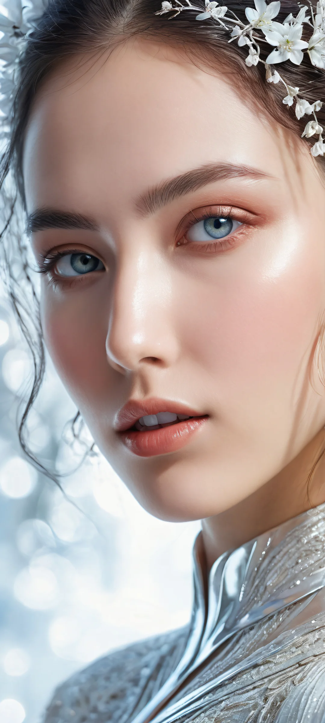 A breathtaking portrait of Lily with insane micro-details, perfectly optimized for iPhone and Android home screens.