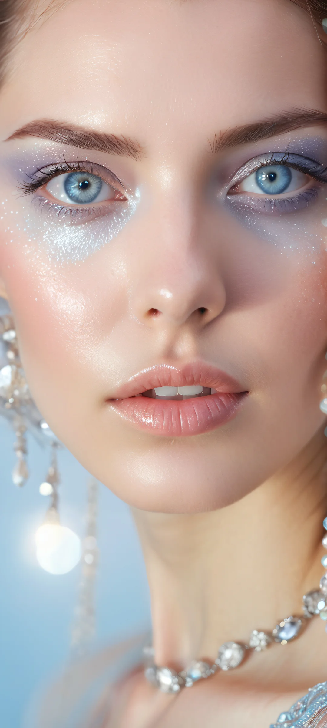 iPhone and Android wallpaper featuring a stunning portrait with incredible micro-details and ethereal lighting.