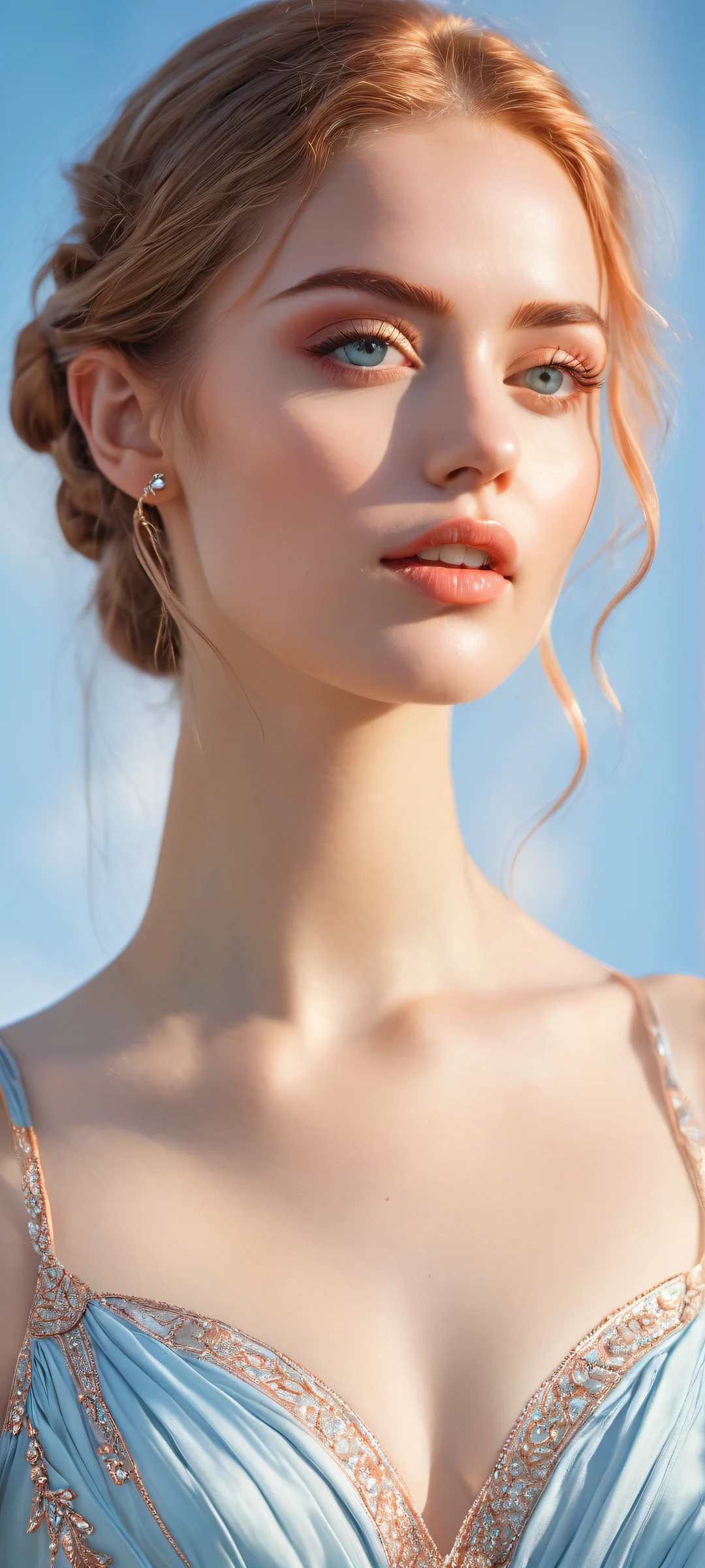 Ethereal Serenity 2K QHD Home Screen Stunning female figure on a serene background for iPhone/Android wallpapers.