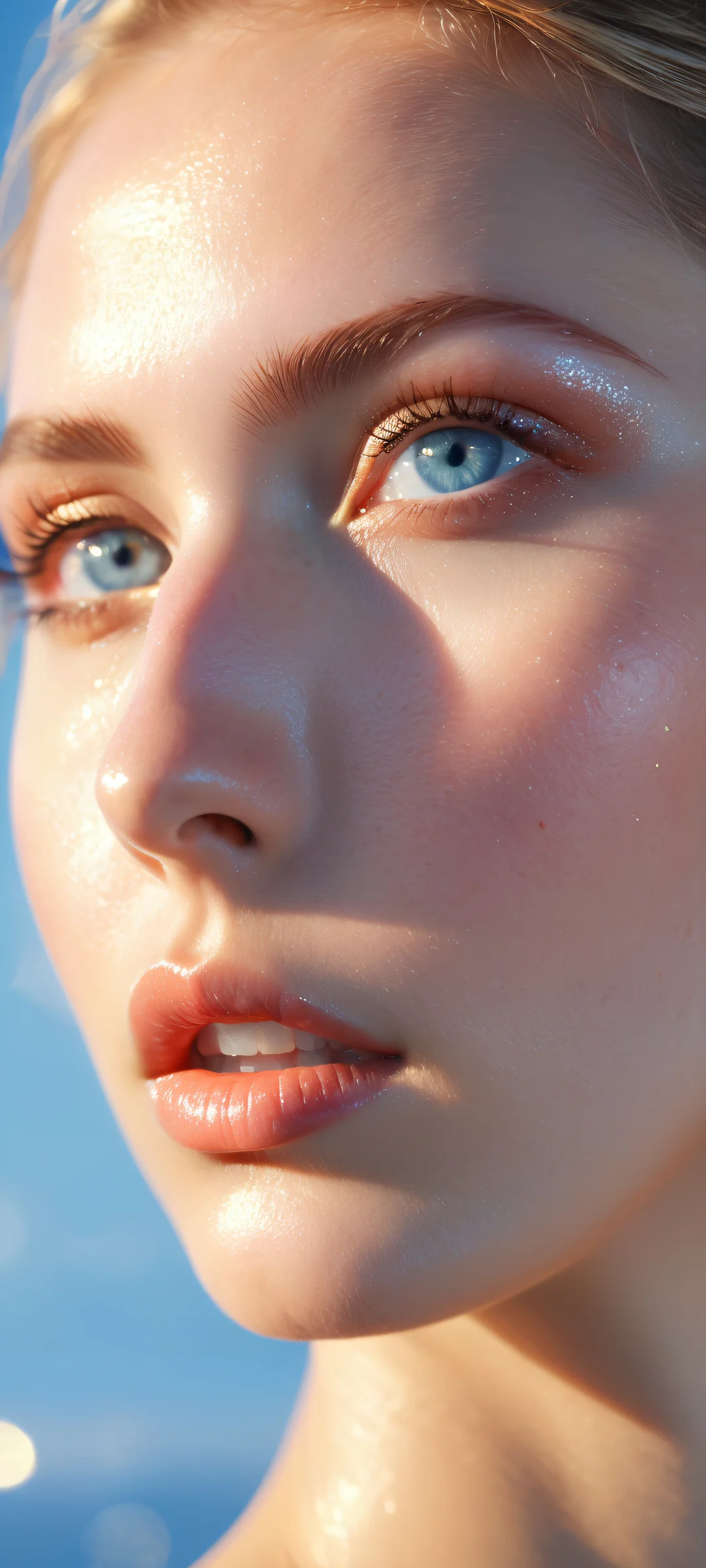 iPhone and Android users can enjoy this breathtaking vertical portrait artwork featuring a serene being with micro-details, perfectly optimized for home screens.