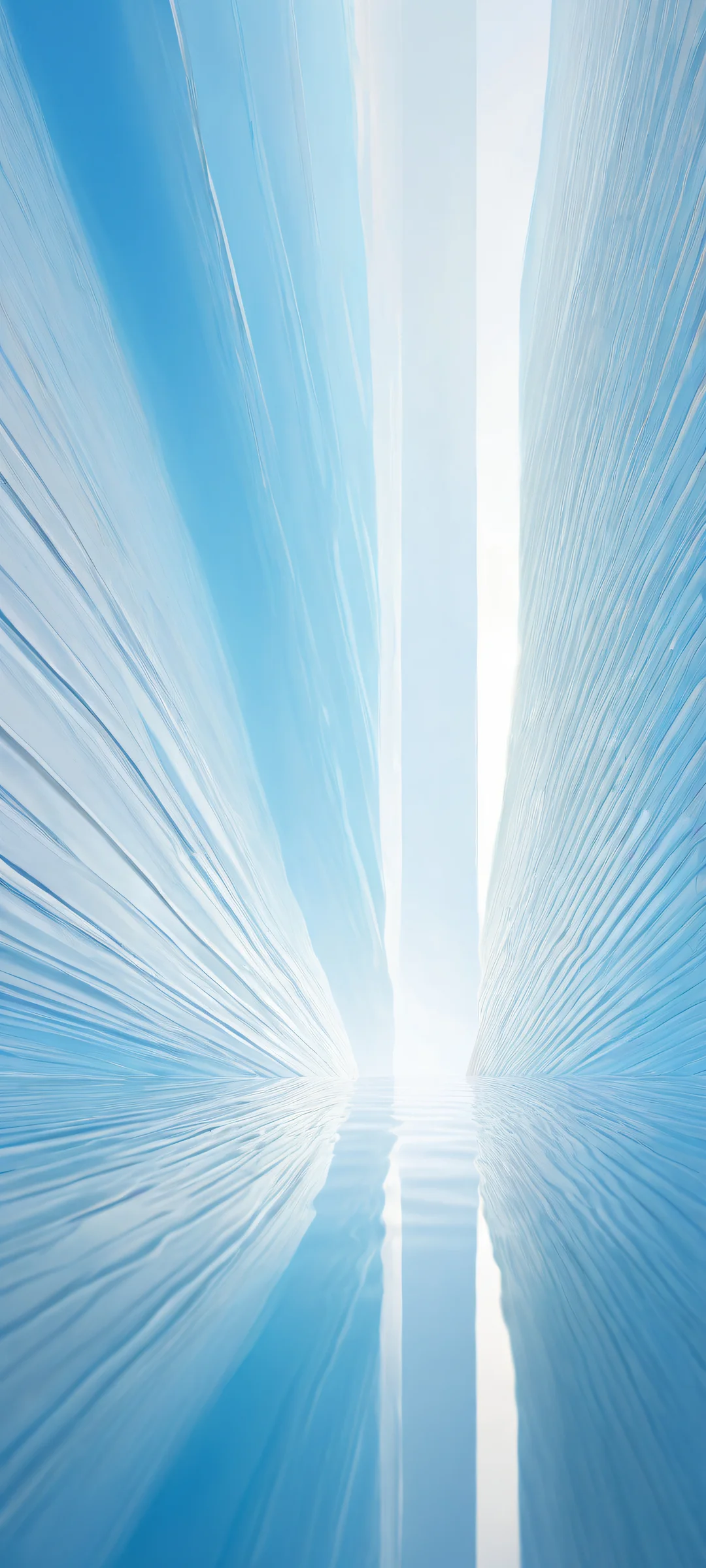 A stunning portrait artwork featuring an intricate subject placed in the lower-middle of a perfectly clean and empty top half, with a subtle gradient of soft pastels representing online meeting backgrounds. Suitable for iPhone/Android home screens.