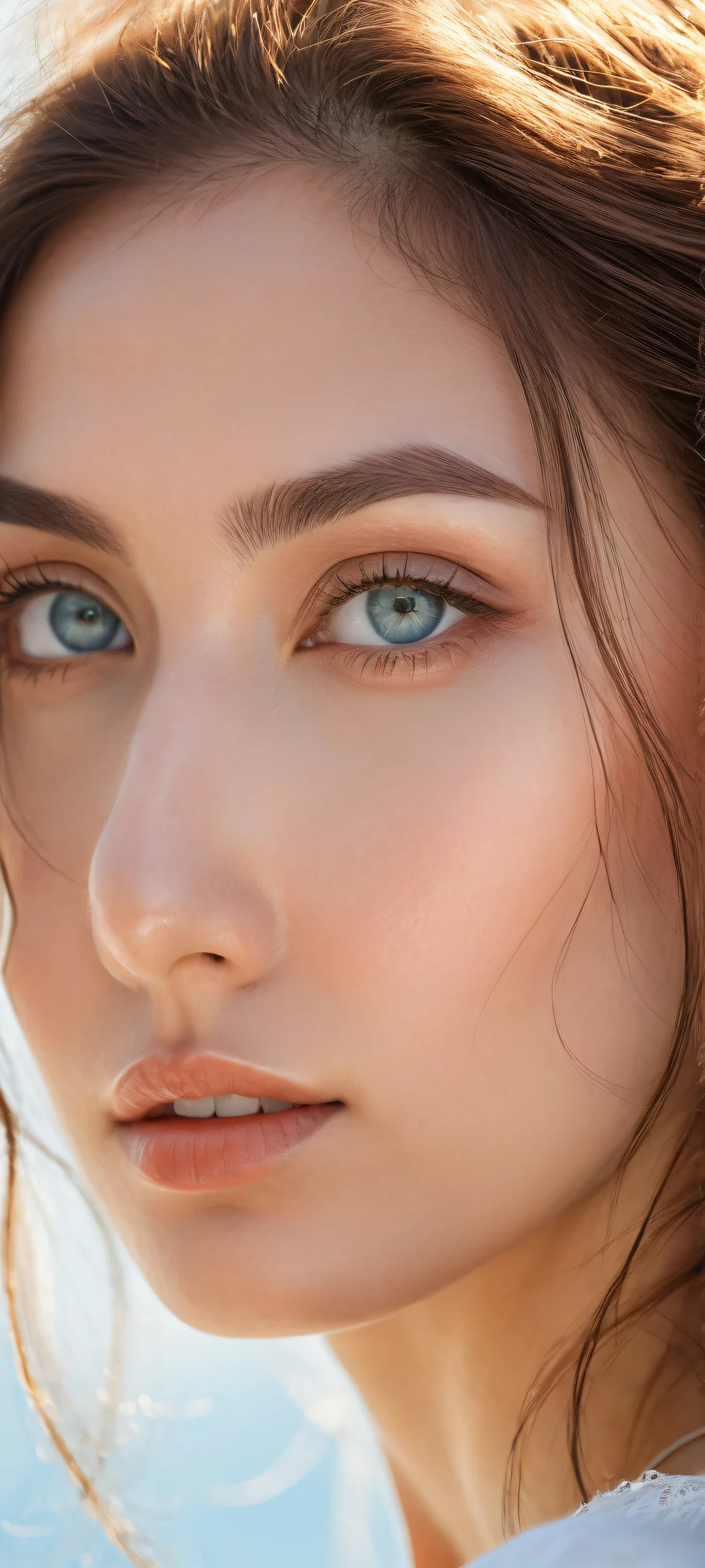 Beautifully illustrated portrait of a serene subject on iPhone/Android