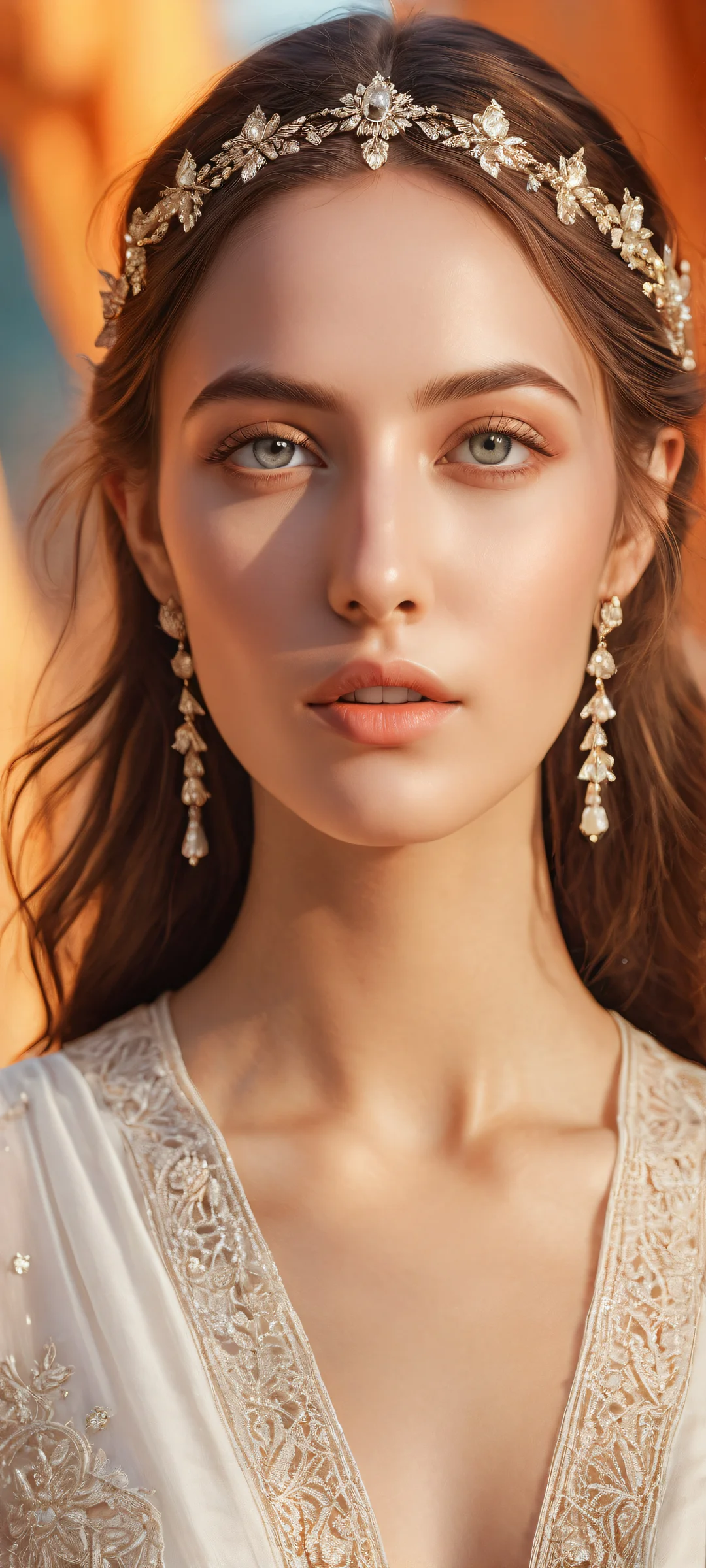 A serene beauty in a breathtaking digital artwork for iPhone and Android featuring intricate micro-details and ray-traced reflections, perfect for home screens.