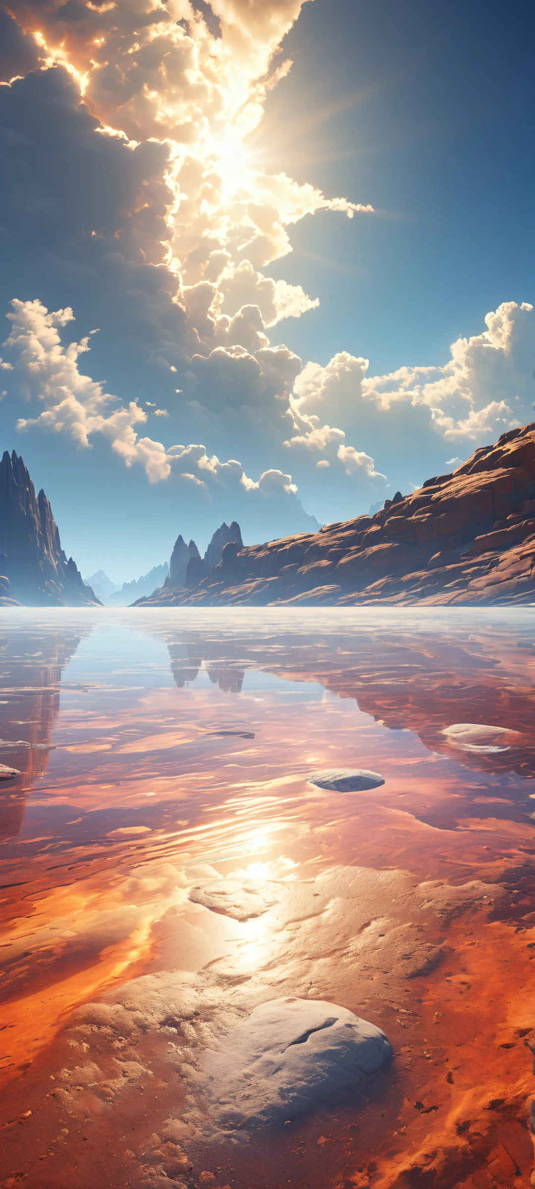 A majestic scene of clouds on a pristine background, perfectly optimized for iPhone and Android home screens.