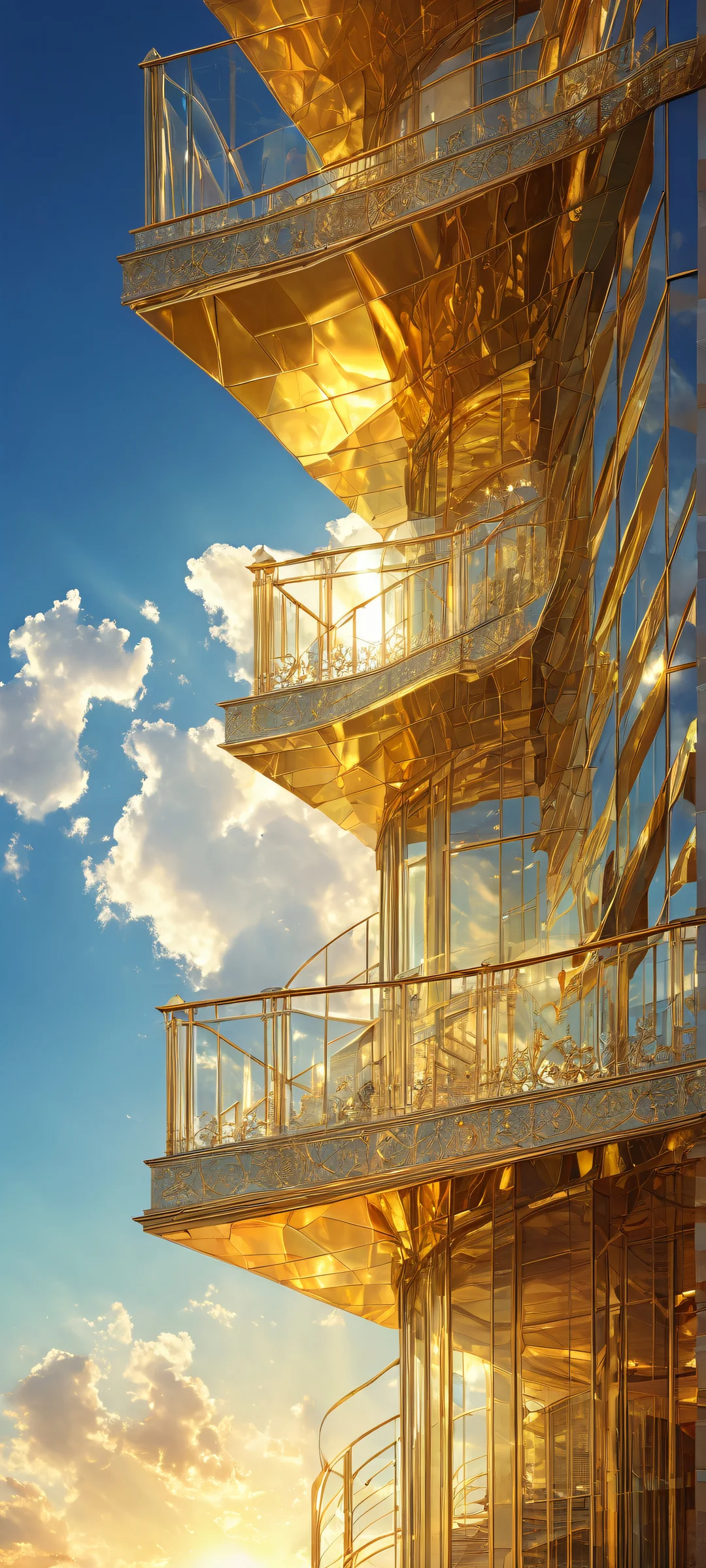 Immerse yourself in the breathtaking view of a golden sunrise on your iPhone/Android device.