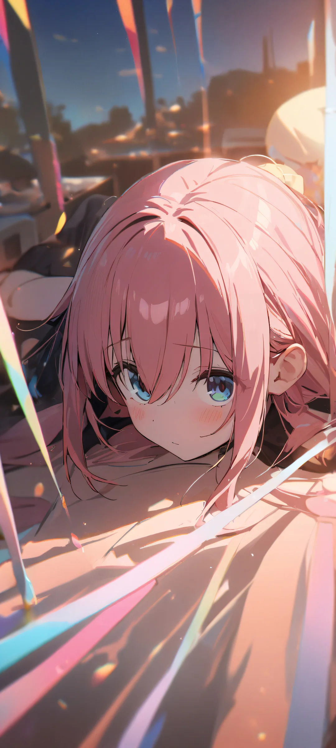 Gotoh Hitori's masterpiece in solo portrait composition, perfectly centered on iPhone/Android home screens.