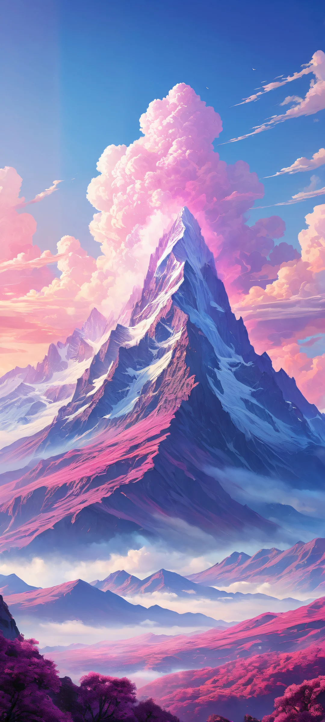 iPhone and Android users will love this stunning portrait artwork of transparent spirits woven from clouds, perfectly optimized for their home screens.