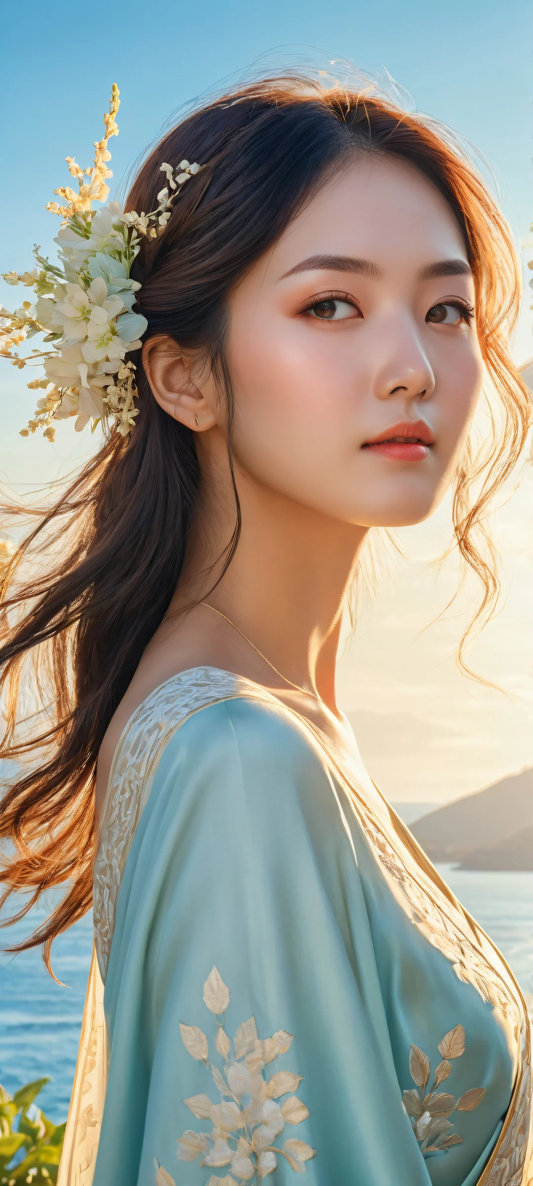 Anime girls surrounded by summer festival decorations and accessories, perfectly optimized for iPhone and Android home screens.