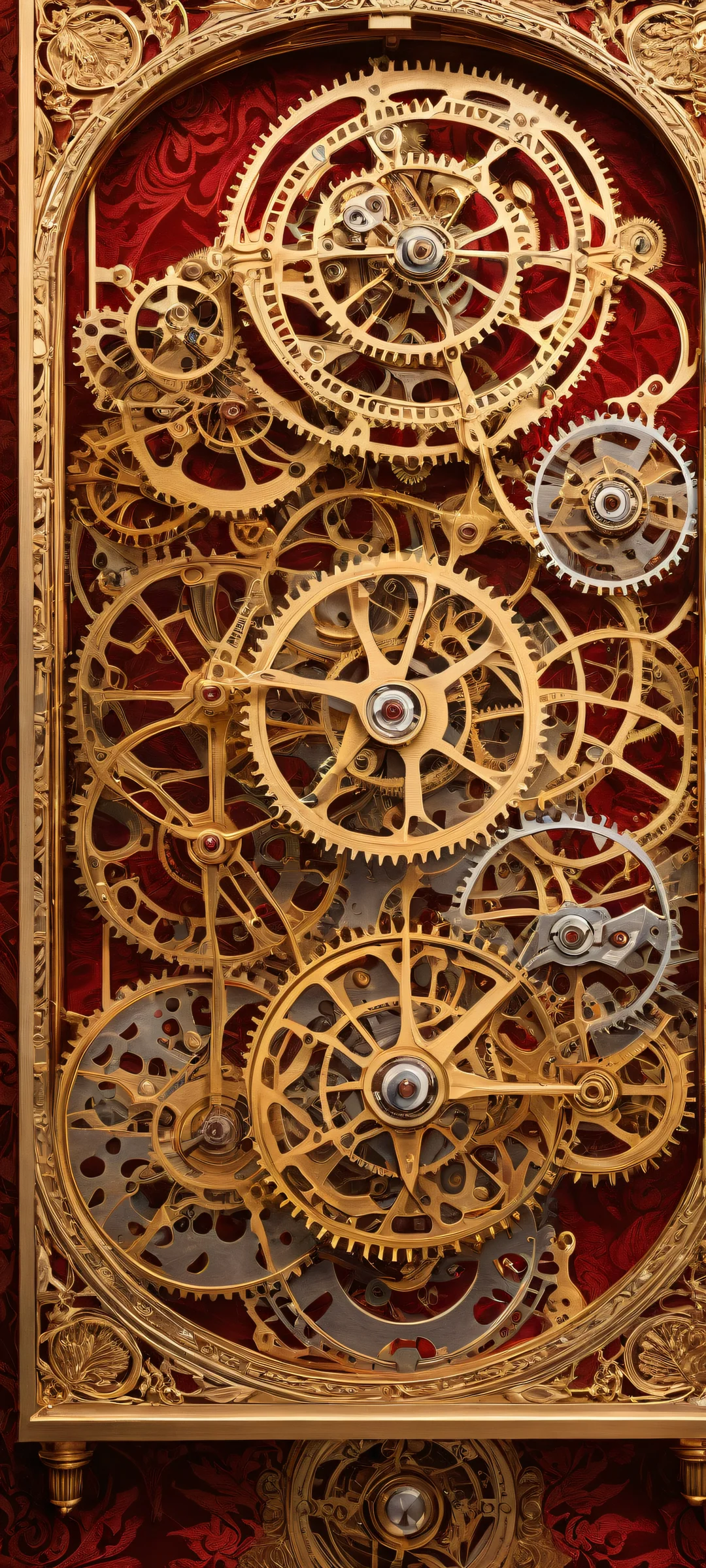 iPhone/Android friendly artwork featuring intricate clockwork mechanisms and ethereal lighting