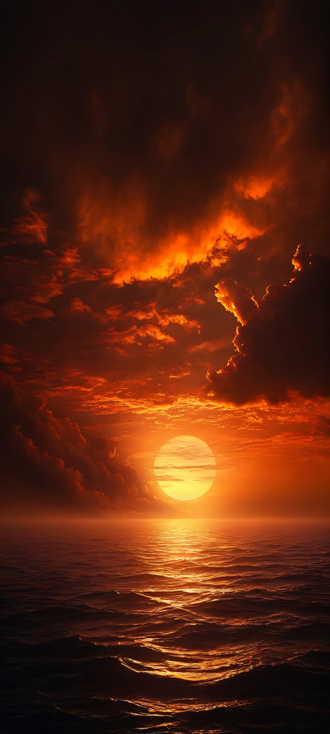 Stunning sunset photography for iPhone and Android screens - warm orange hues and cinematic moody lighting.