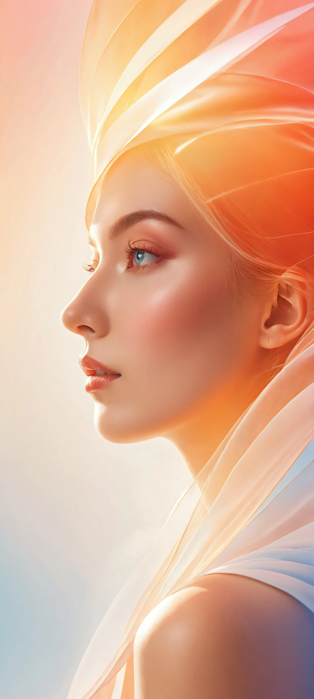 Elegant typography artwork with soft illumination and gradient effects on iPhone/Android