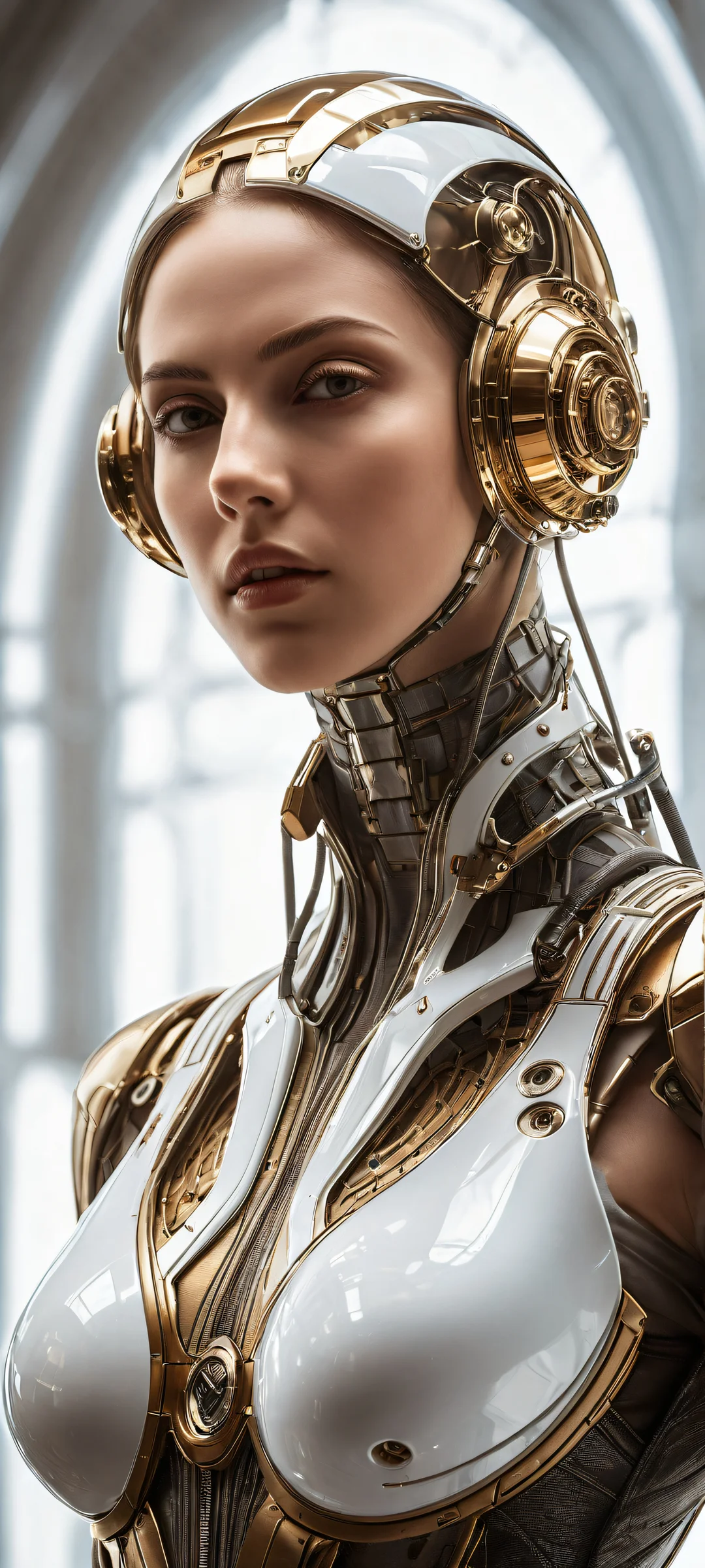 Ethereal Vigilance QHD Phone Background 9S stands vigilantly amidst a vast void, iPhone/Android