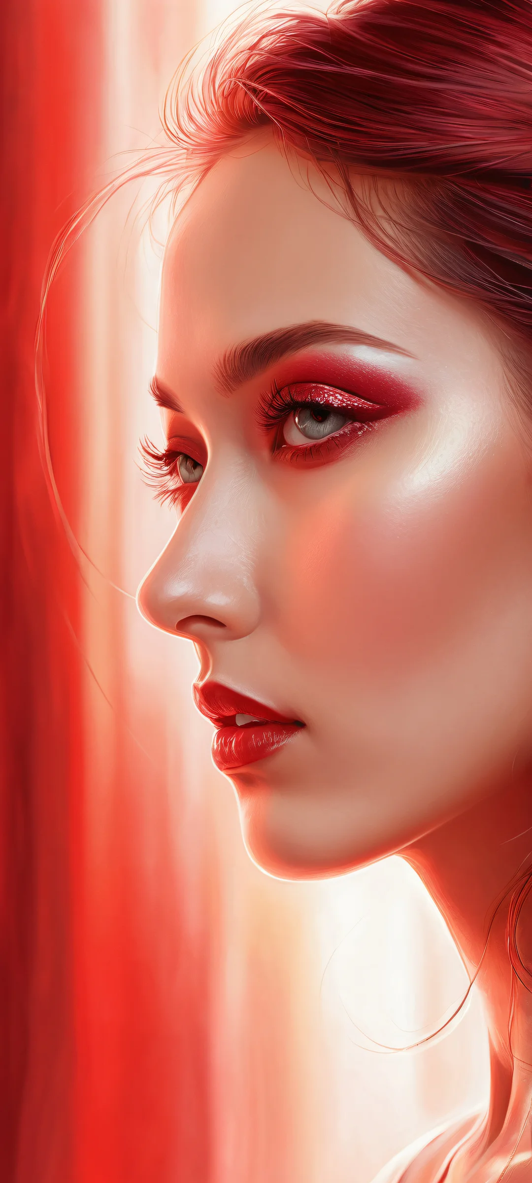 iPhone/Android wallpaper featuring an award-winning digital art portrait of a breathtaking scene with intricate micro-details and violent color palette, inspired by casual line and wash sketch style.