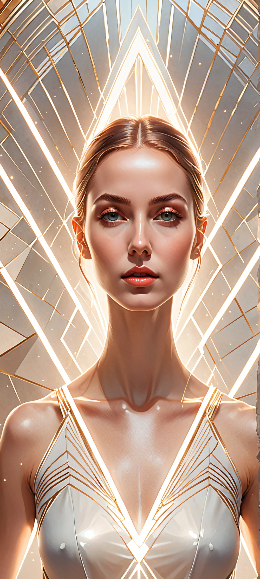 Ethereal Voidscape Lock Screen for iOS & Androïdeparfaitement optimisé pour les écrans d'accueil iPhone/Android A stunning digital artwork of geometric shapes on a pure void background, perfectly optimized for iPhone/Android home screens.