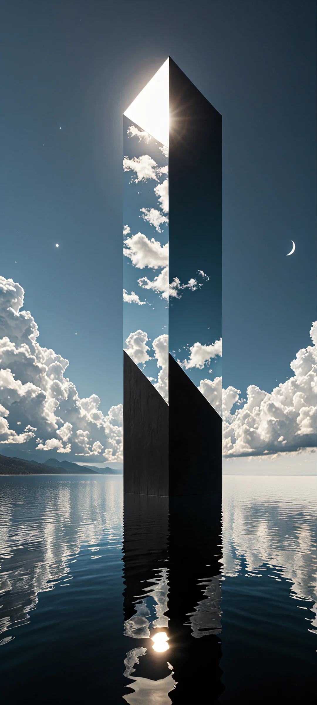 Beautiful minimalist artwork with intricate details and ETHEREAL LIGHTING for iPhone/Android home screens.
