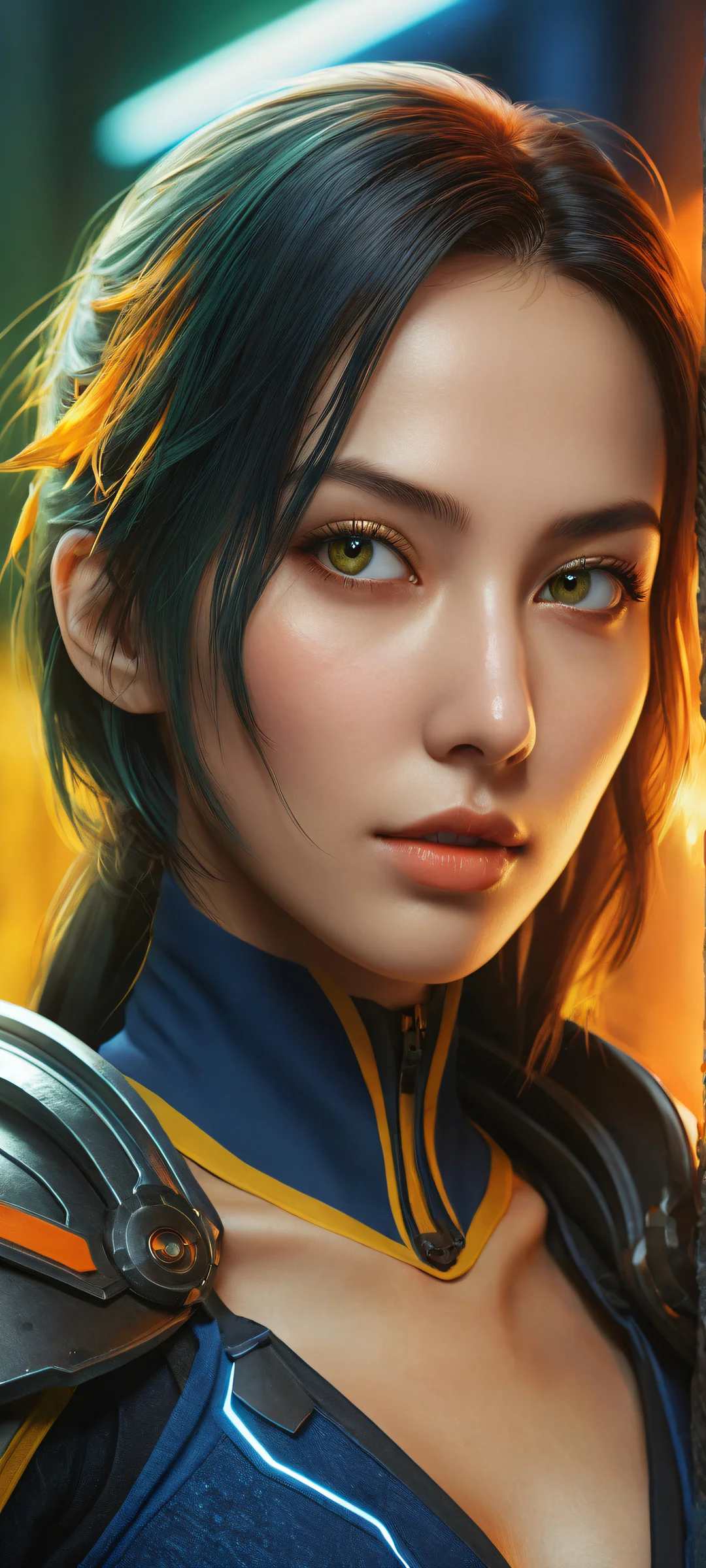 Breathtaking portrait artwork of video game girls on iPhone and Android devices. Perfectly optimized for iOS and Samsung Galaxy home screens.