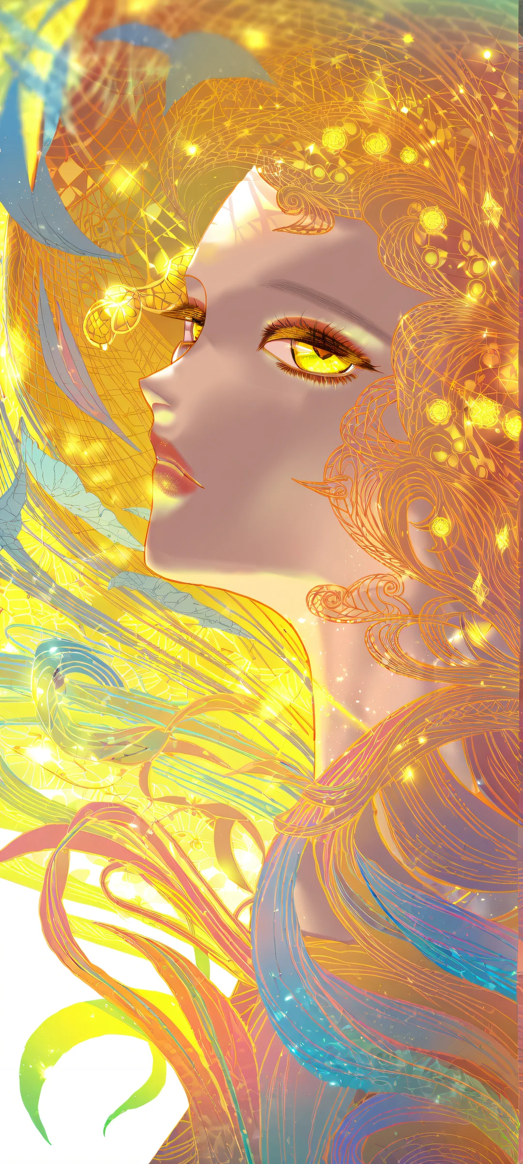 A beautiful anime woman in a stunning digital artwork for iPhone and Android home screens. Perfectly optimized for display on various mobile devices.