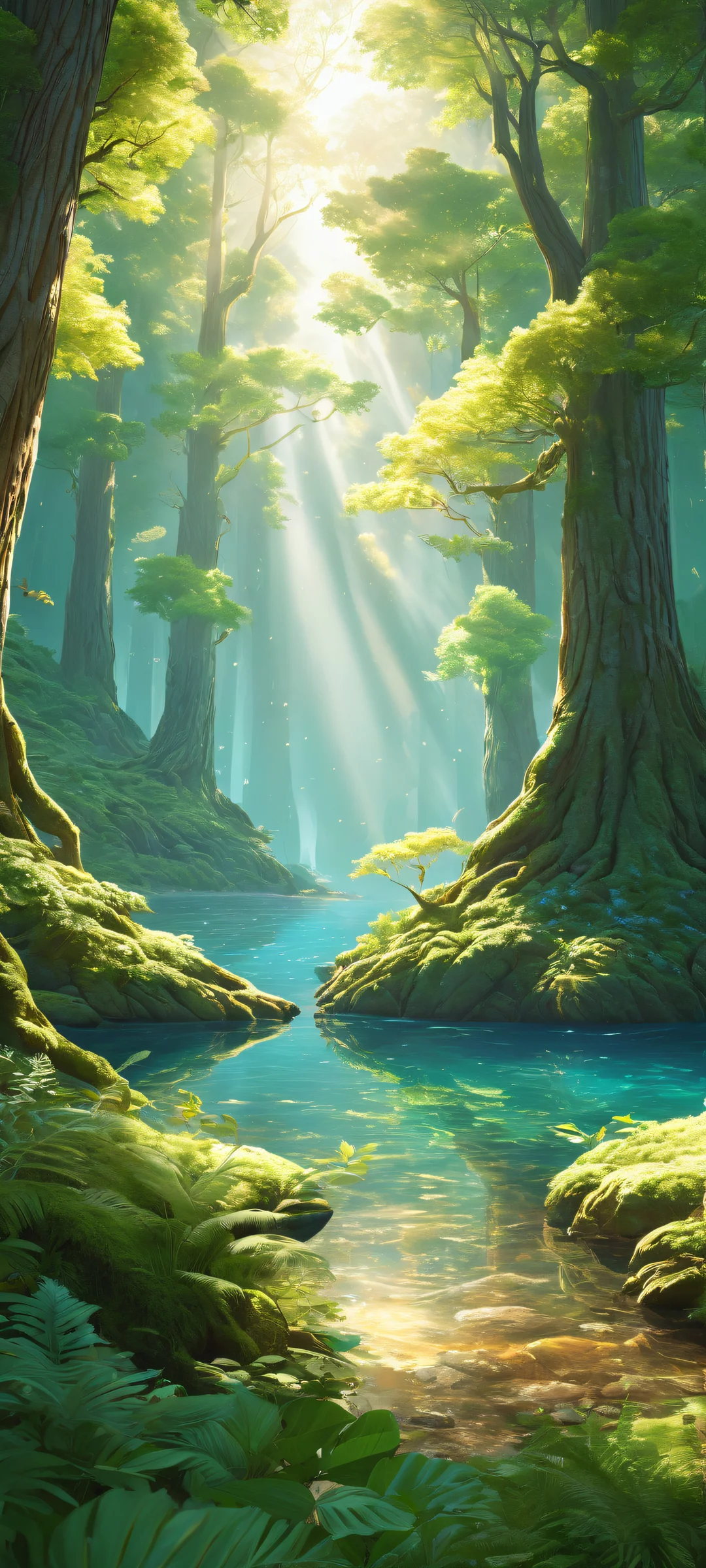 Beautiful digital art featuring intricate forest creatures on iPhone/Android screens