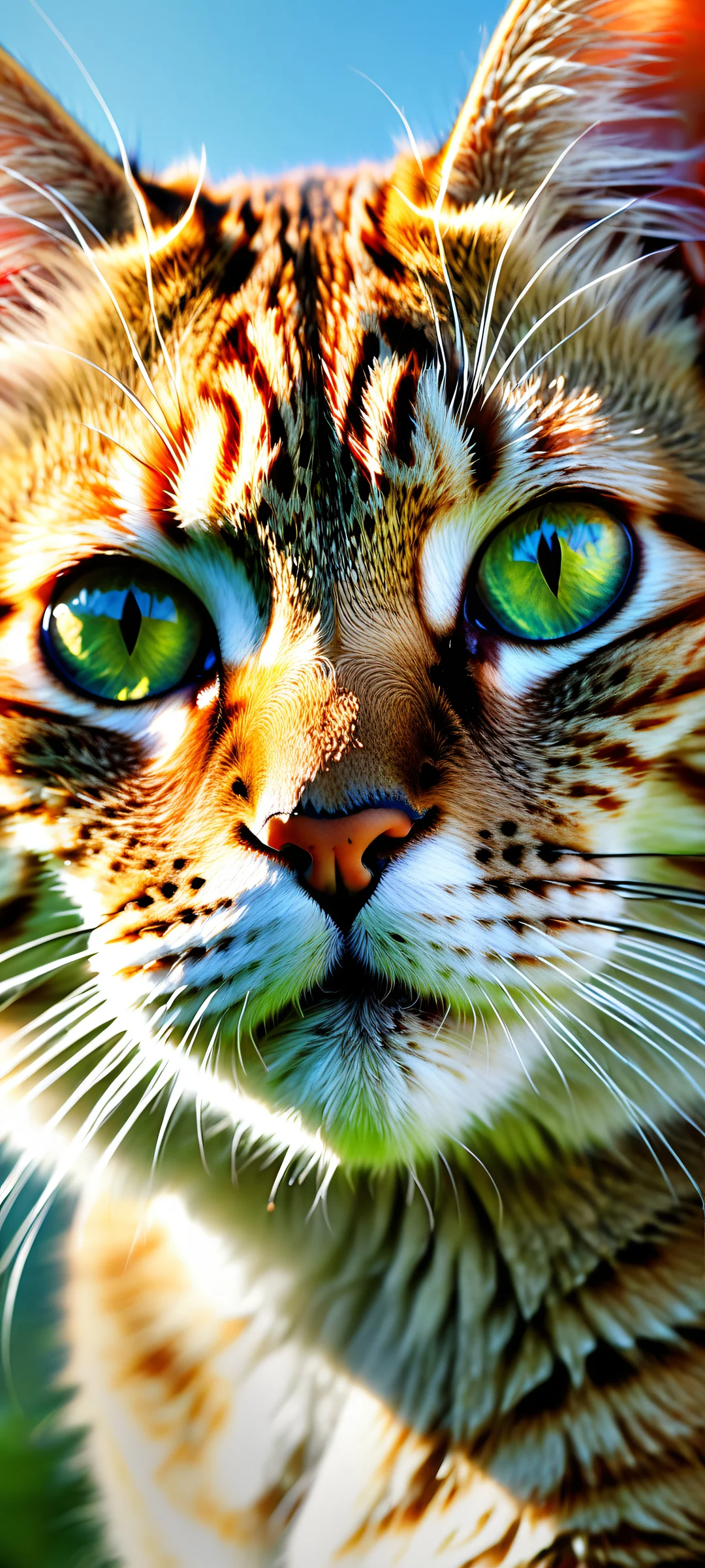 Ethereal Whispers iPhone & Samsung QHD-Hintergrundbild A stunning hybrid creature on a serene natural setting, perfect for iPhone and Android devices.