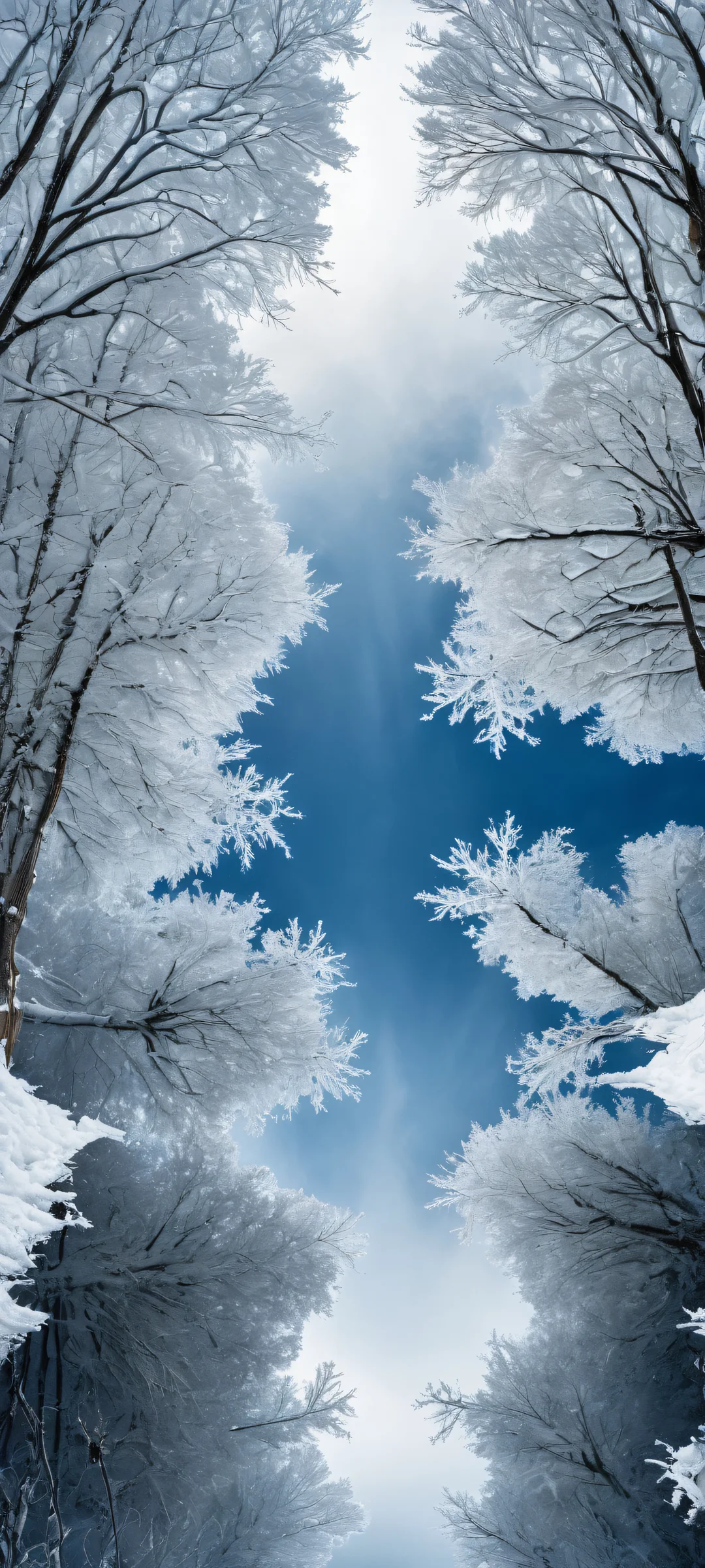 A stunning winter scene featuring pristine snow and icy waters, perfectly optimized for iPhone/Android home screens.