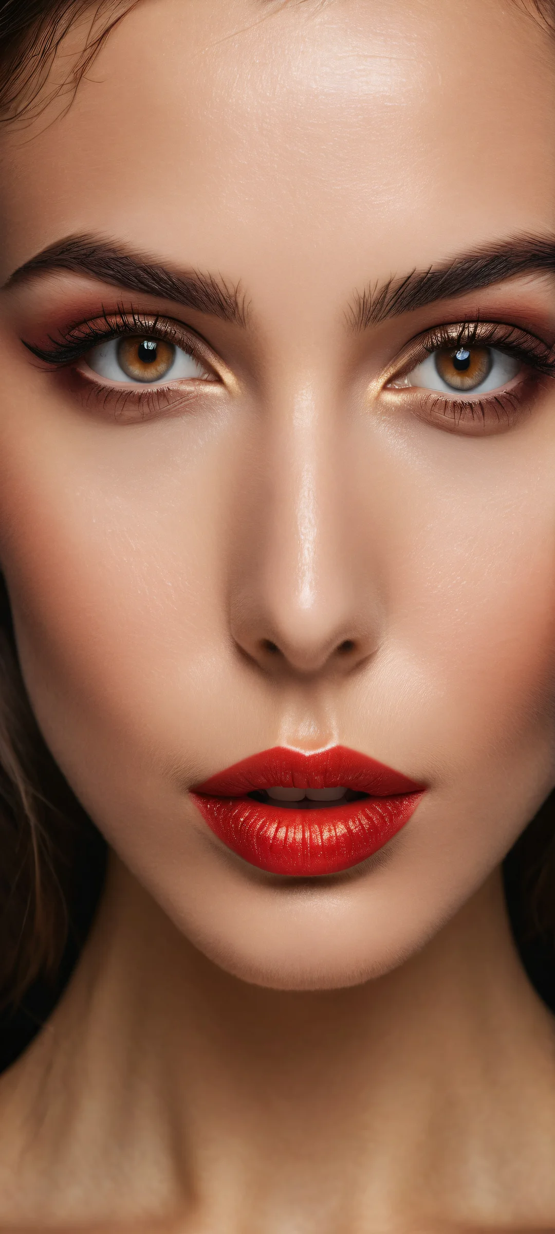 A stunning European model with parted lips, inviting the viewer's gaze. iPhone- und Android-kompatibel.