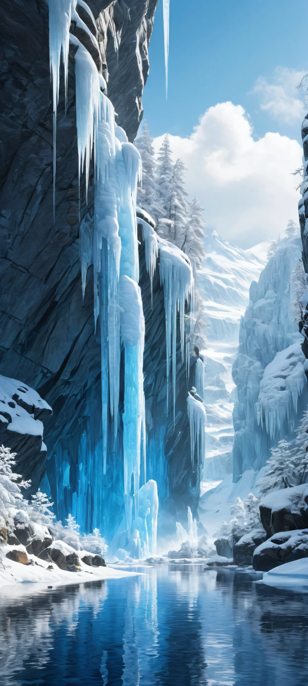 Breathtaking digital artwork of floating islands on iPhone/Android, featuring intricate crystal formations and ethereal lighting.