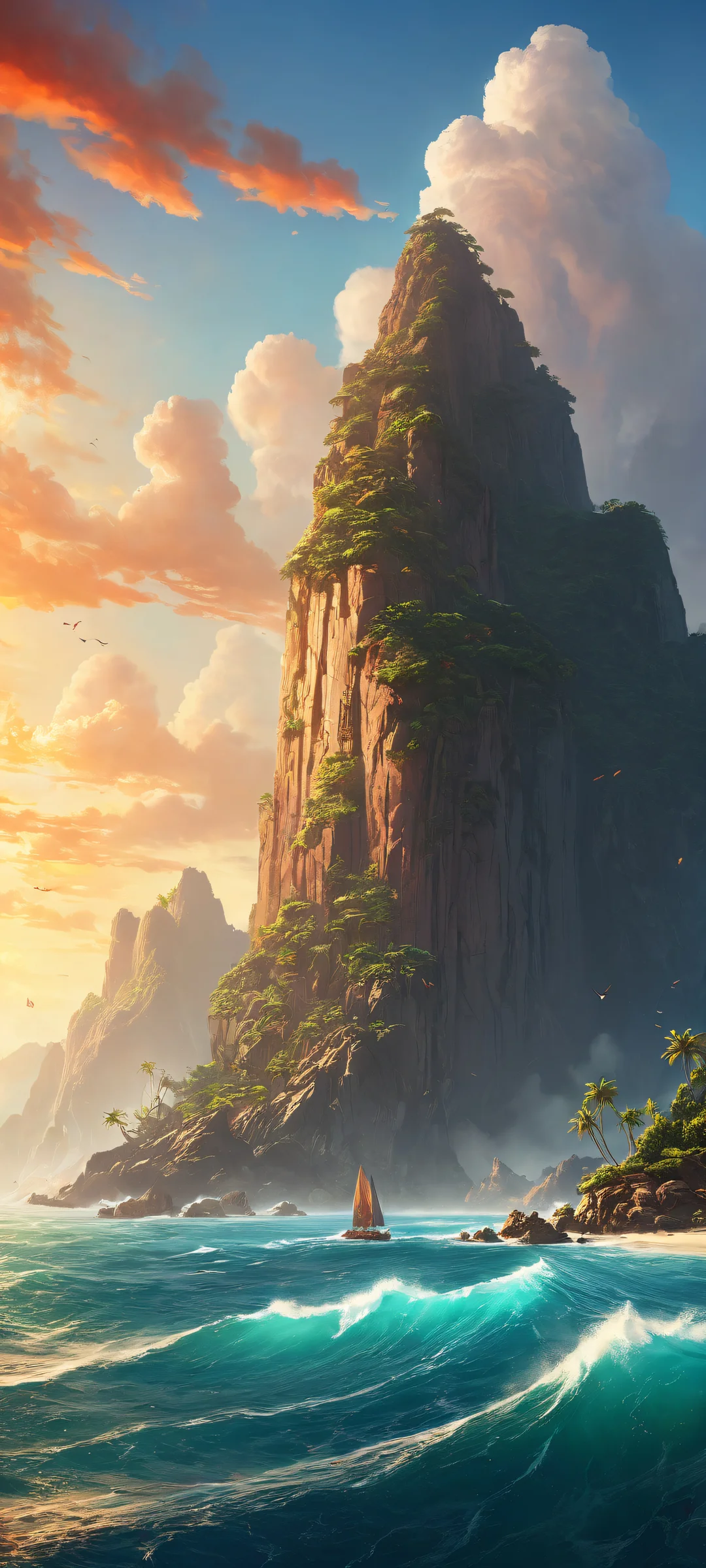 iPhone/Android wallpaper featuring a stunning vertical portrait artwork of Horizon Forbidden West. Perfectly optimized for your home screen.