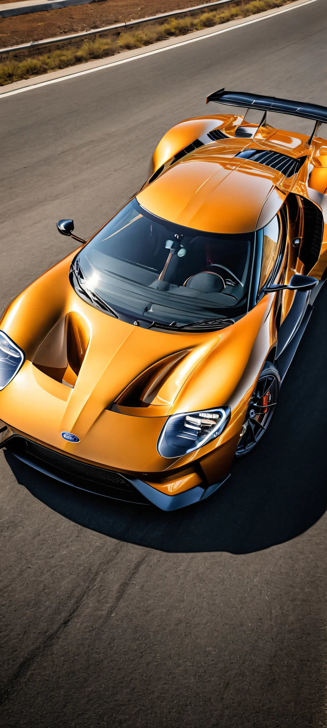 Breathtaking Ford GT MKIV artwork with intricate details and ethereal lighting for iPhone/Android wallpapers