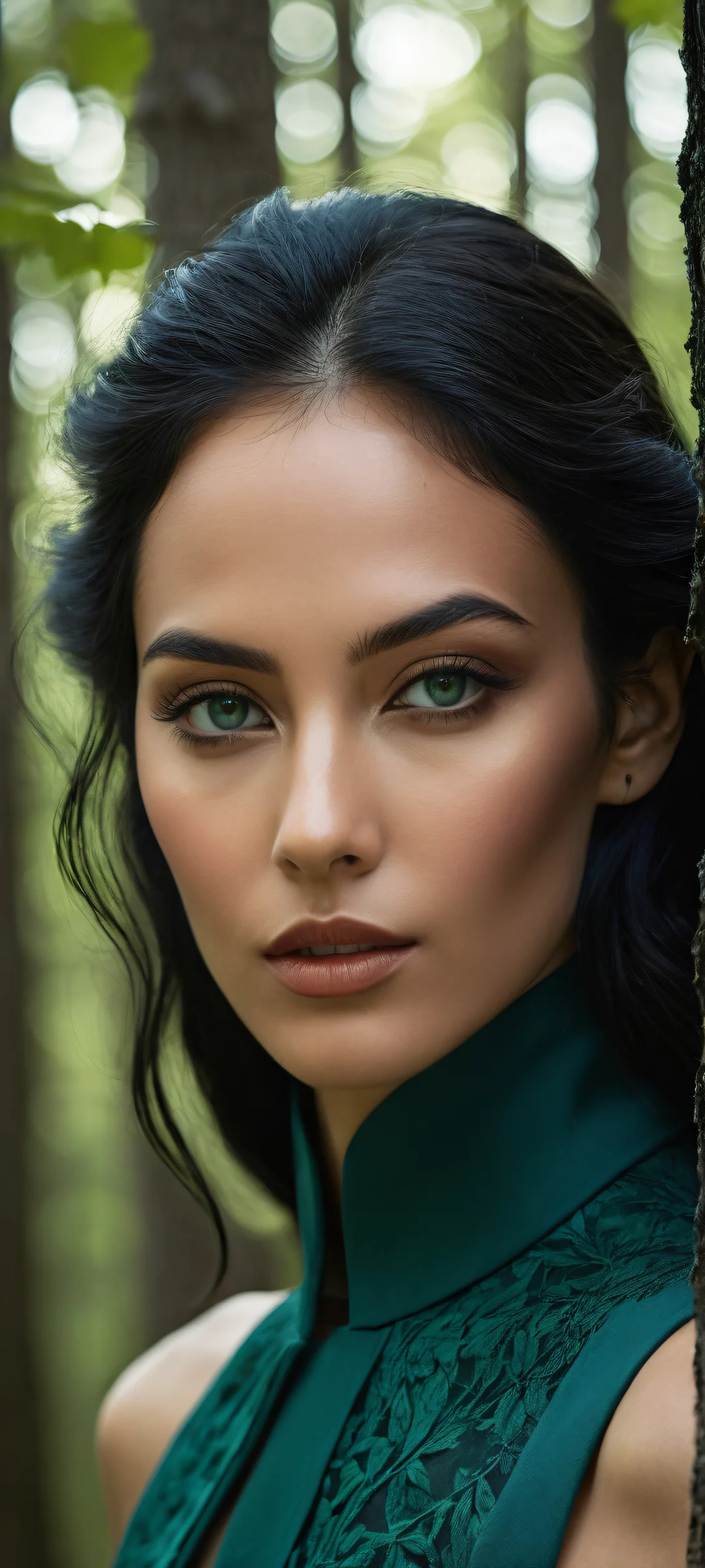 iPhone and Android mobile background featuring Frieren in a stunning digital artwork with a vast pure void, forest, and trees in the background. Perfectamente optimizado para iPhone, samsung galaxia, y pantallas de inicio de Android.