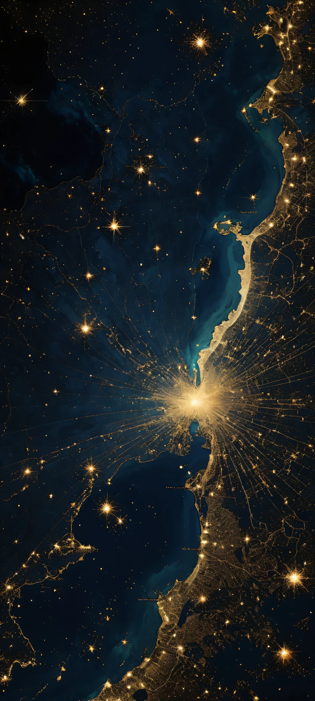 Galactic map artwork for iPhone/Android with award-winning digital art and stunning visual impact.