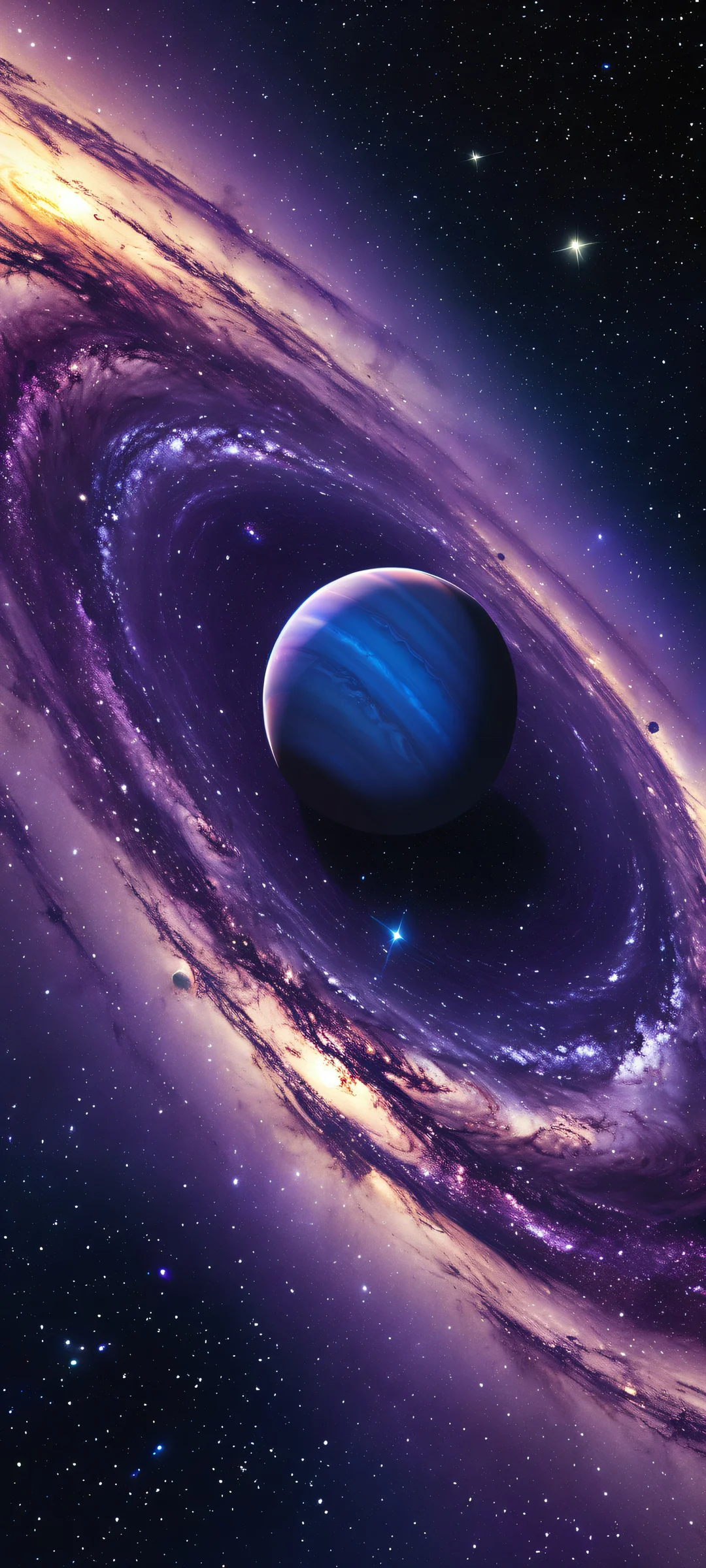 A stunning galaxy artwork on iPhone/Android with breathtaking micro-details of stars and planets
