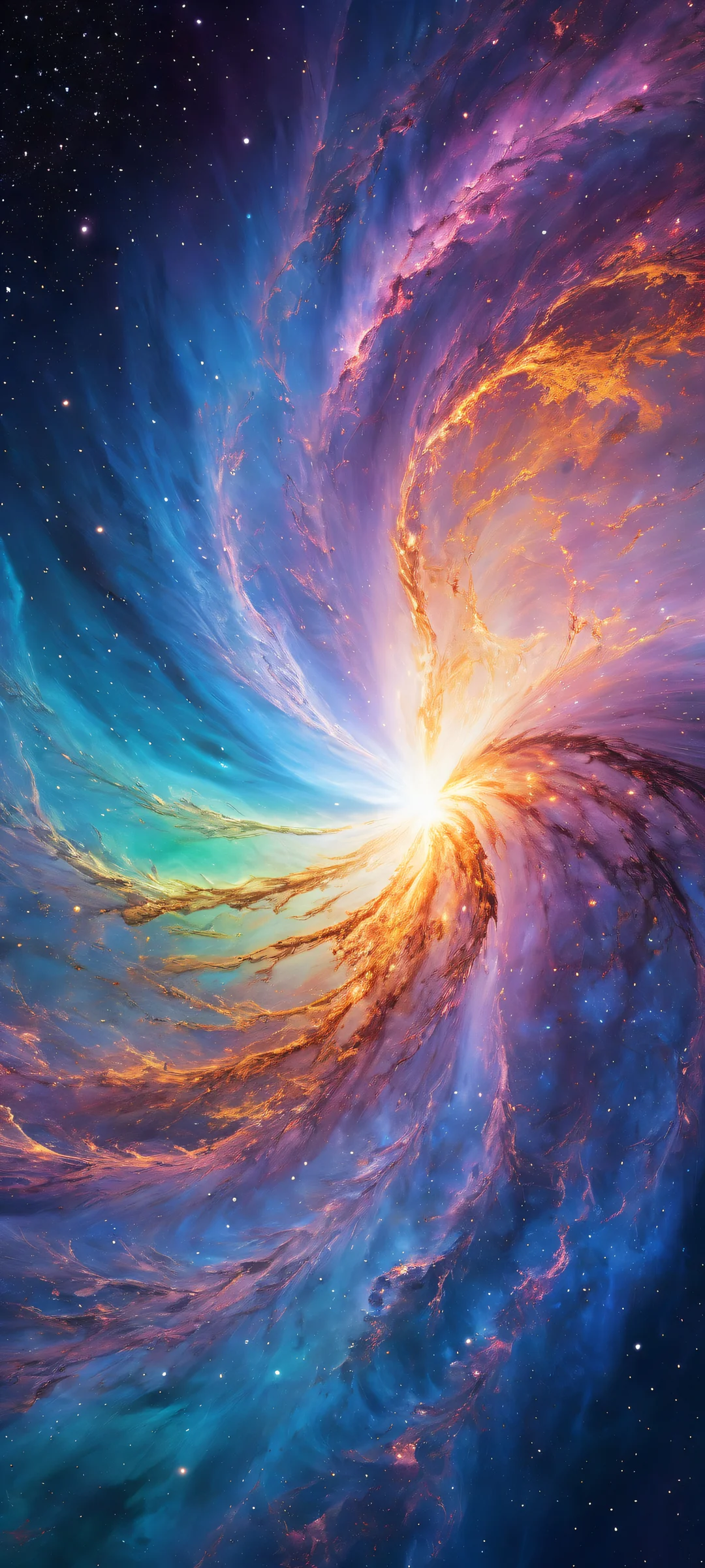 Stunning portrait of Galactic Vortex on iPhone/Android featuring intricate micro-details and ethereal lighting.