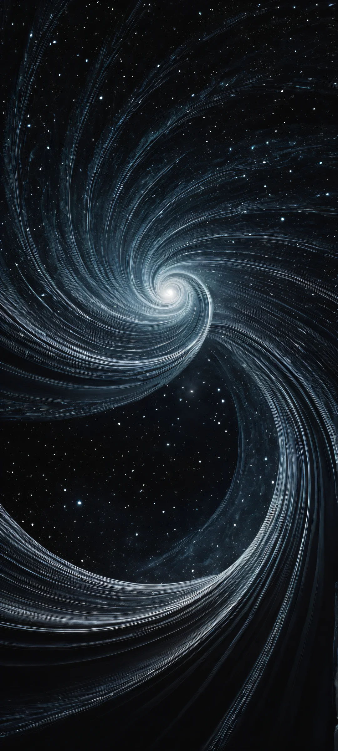 iPhone and Android users alike will be mesmerized by this breathtaking vertical portrait artwork of Galactic Vortex, featuring intricate micro-details and a perfect blend of dark mode aesthetic.