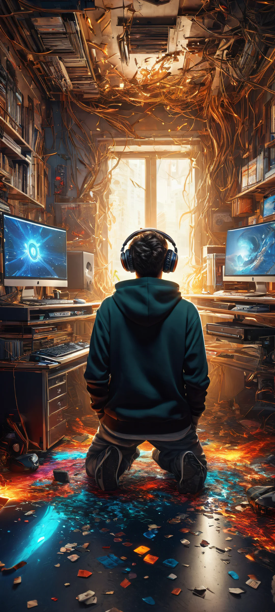 A clumsy gamer surrounded by chaos. Perfectly optimized for iPhone and Android home screens.