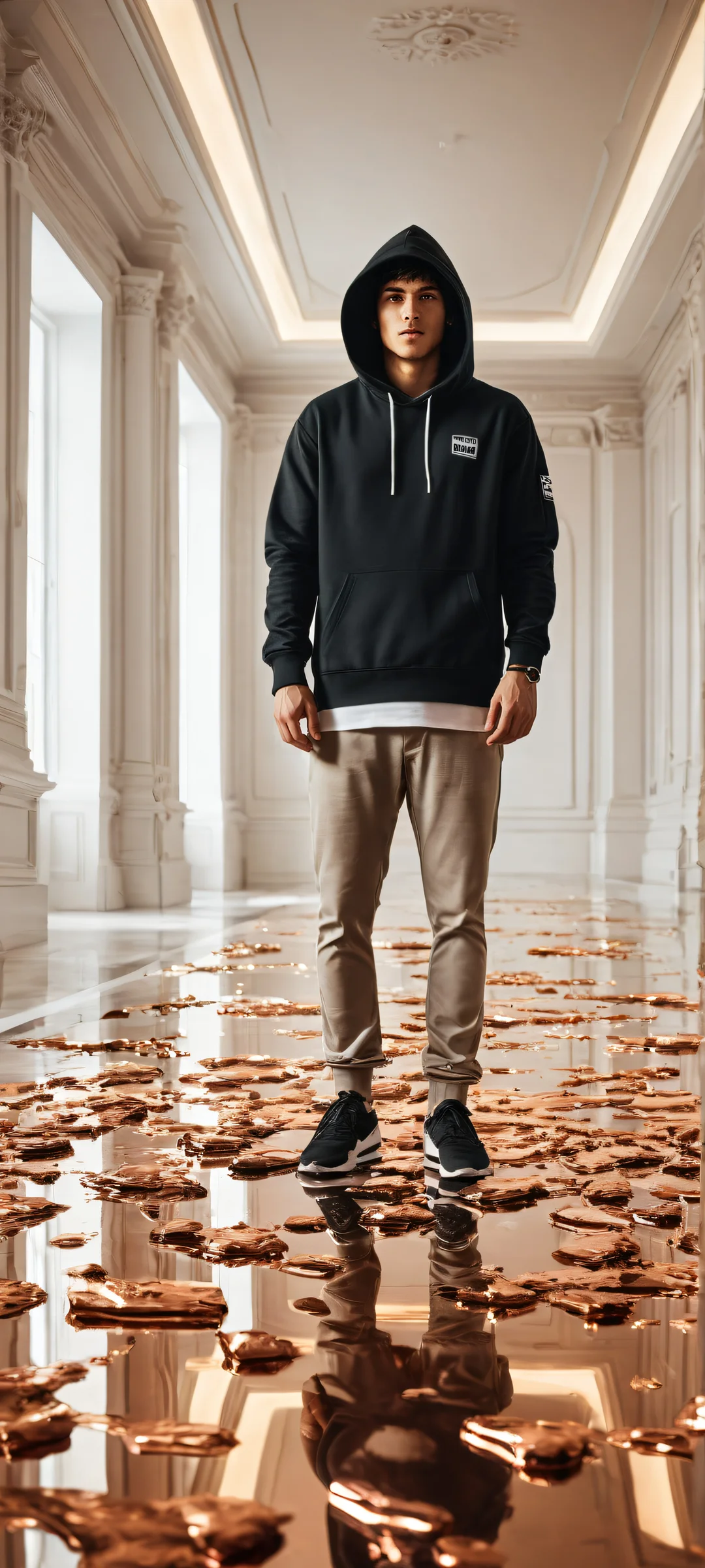 A hapless gamer spilling RAM and GPUs on the floor amidst a void background. Perfectly optimized for iPhone, Samsung Galaxy, and Android home screens.