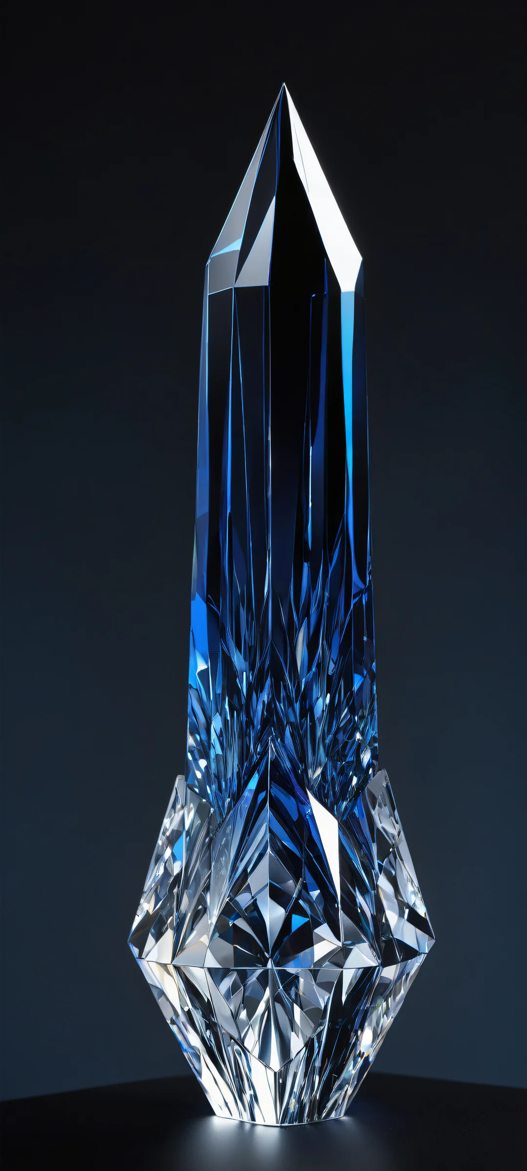 A stunning vertical portrait of a geometric crystal on iPhone/Android